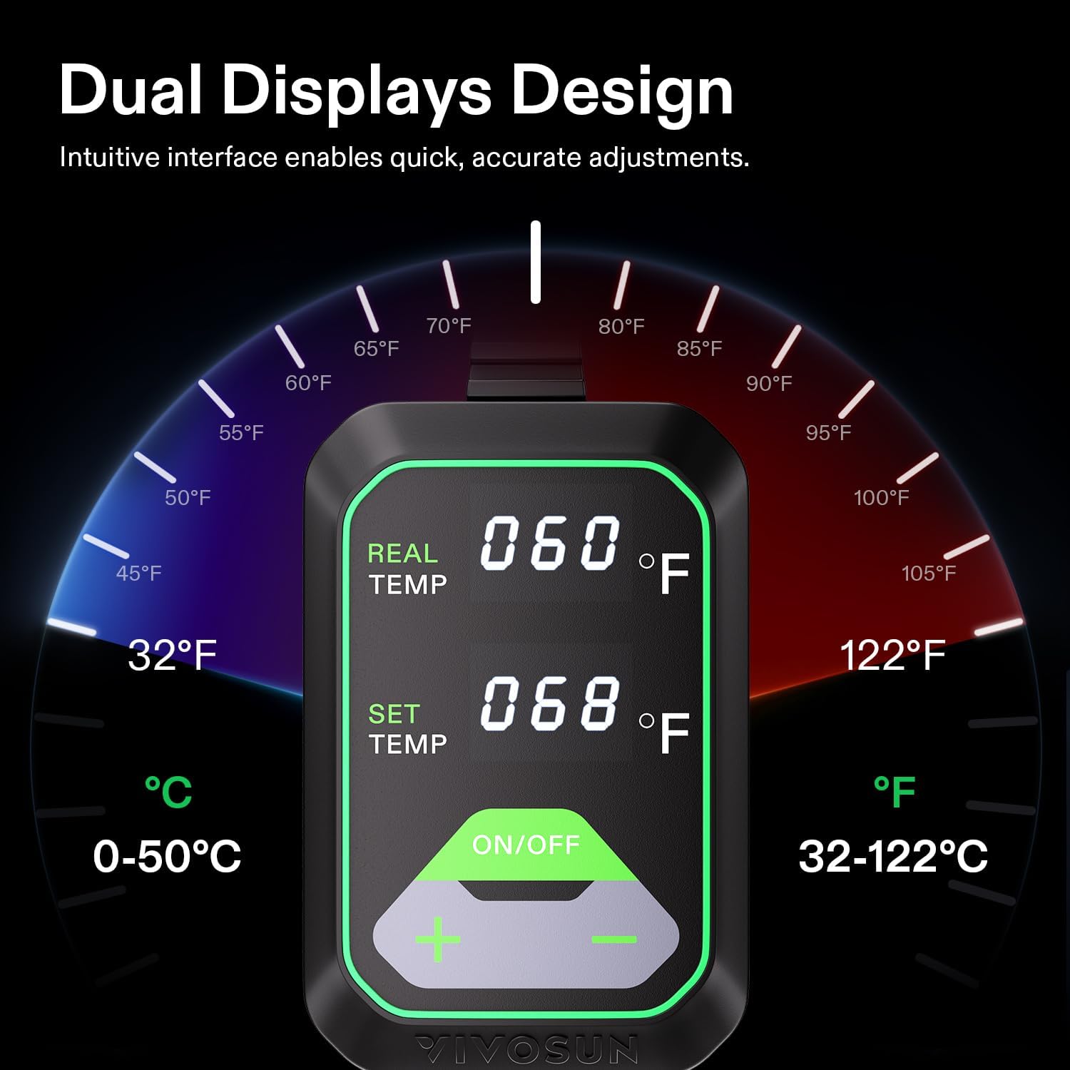 Thumbnail 4 de VIVOSUN tappetino riscaldante per piantine 52x122 cm con regolatore termostatico digitale