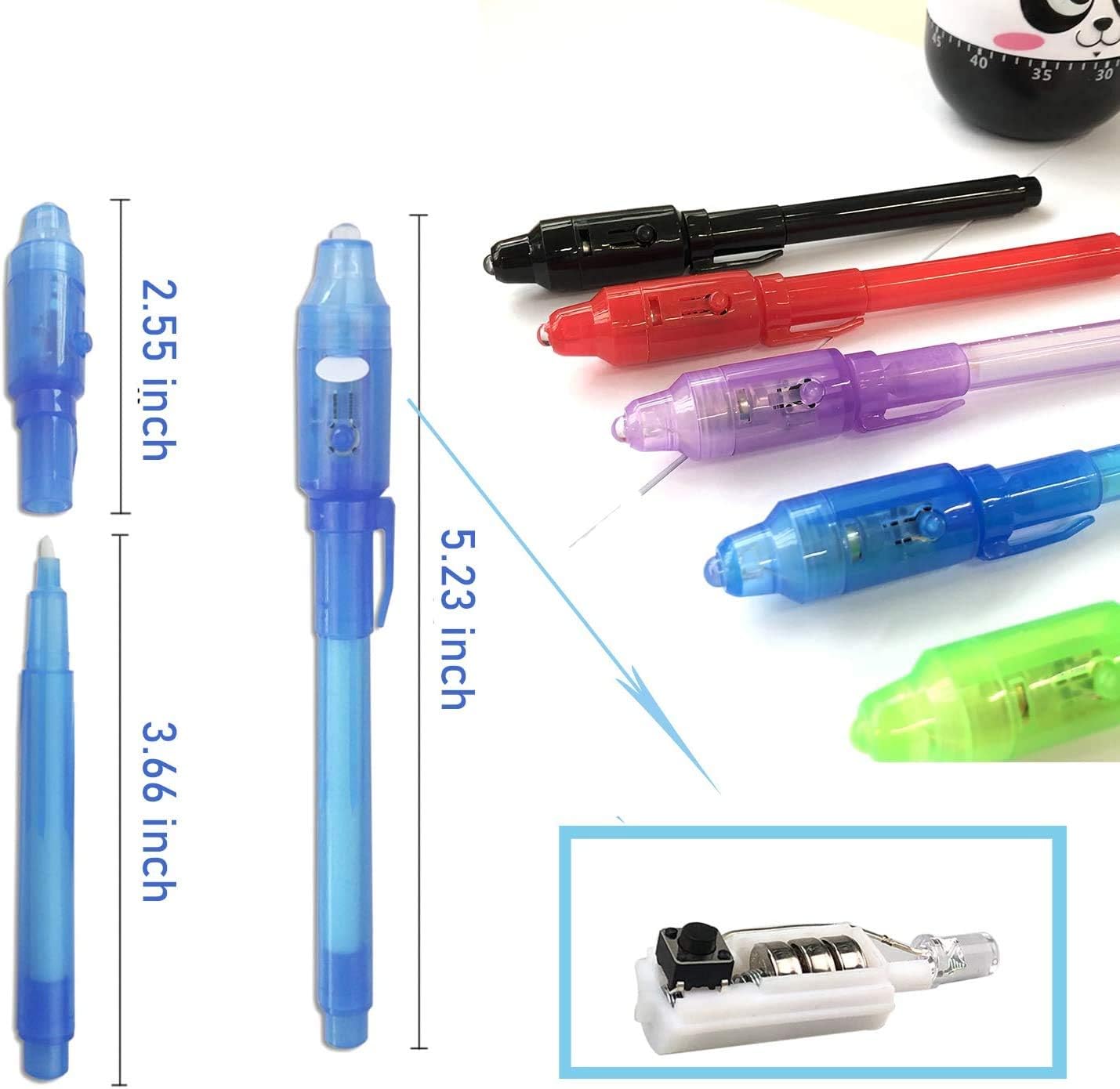 Detalle 2 de Invisible Ink Pens with UV Lights, 14-Pack