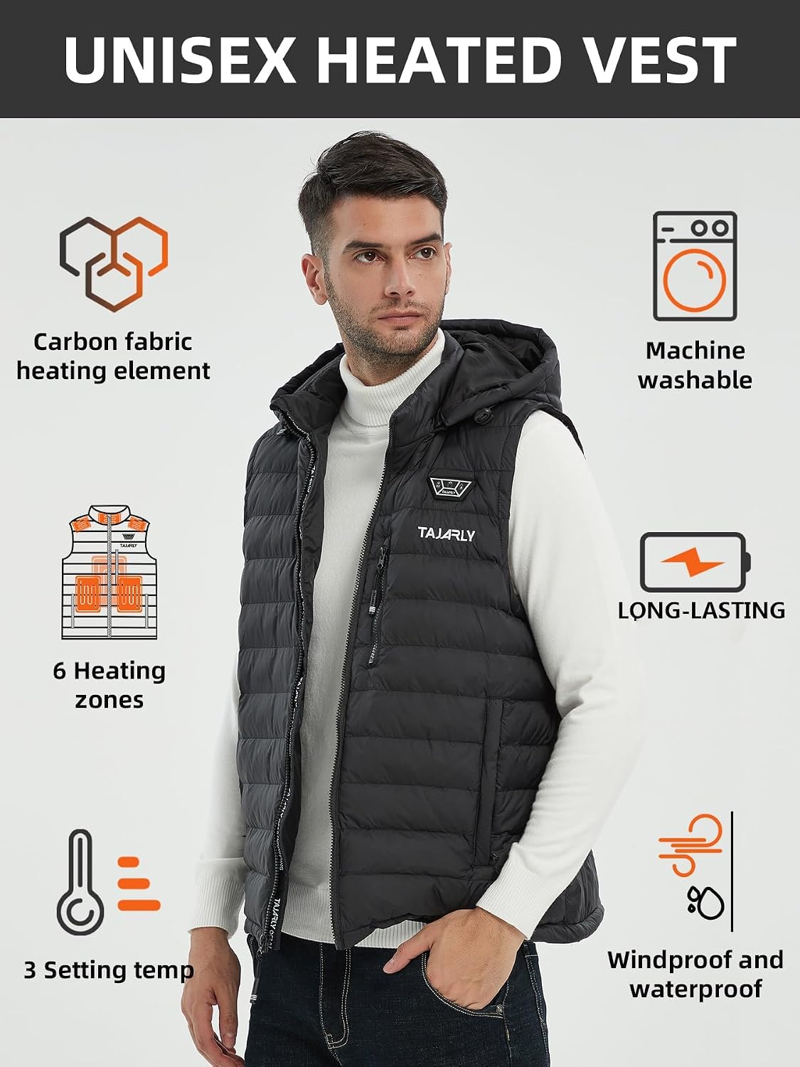 Detalle 2 de Tajarly Heated Vest for Men