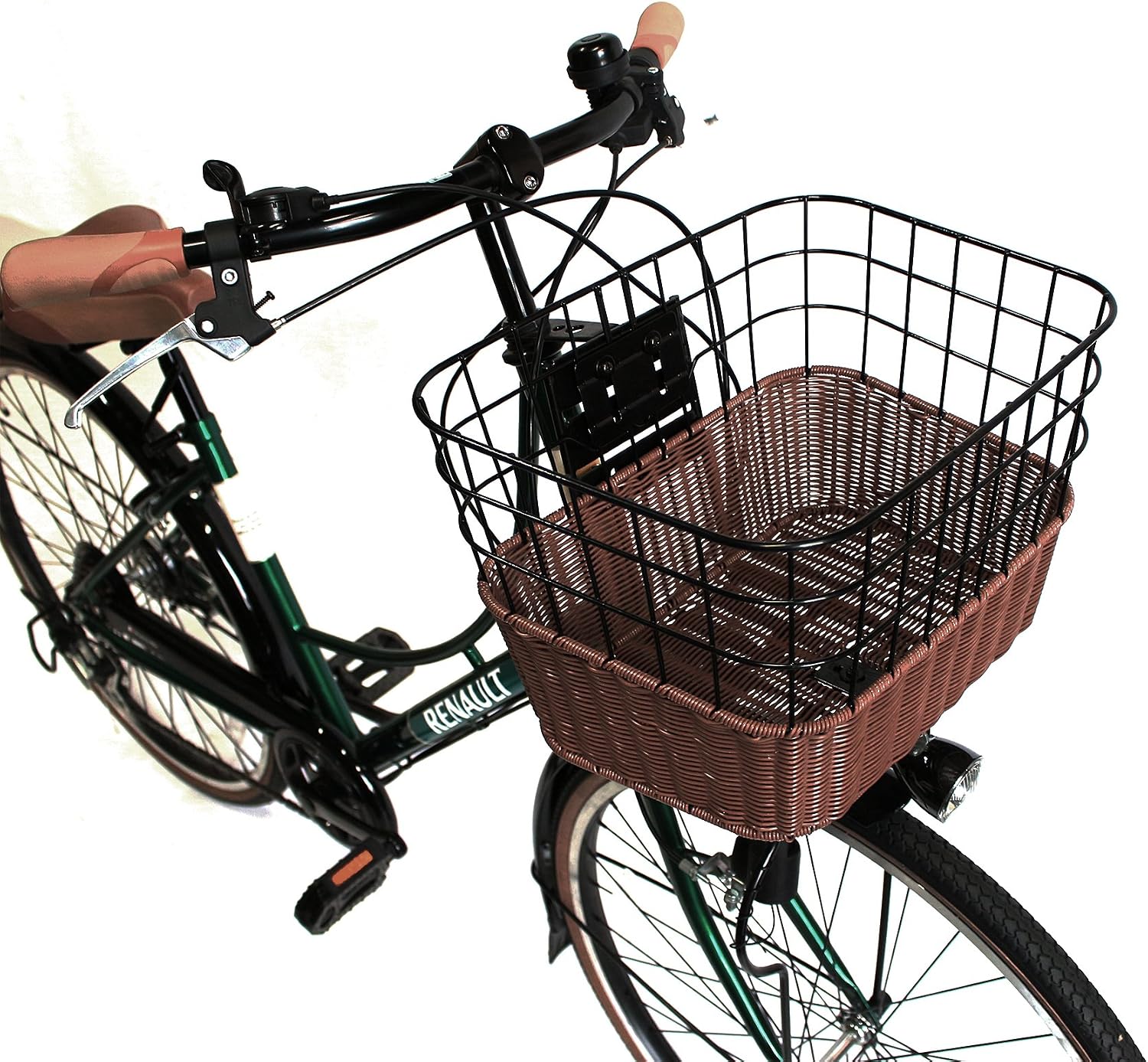Detalle 2 de Vélo Line(ベロライン)99007-0099 クラシック藤風フロントバスケット 取り付け金具付き