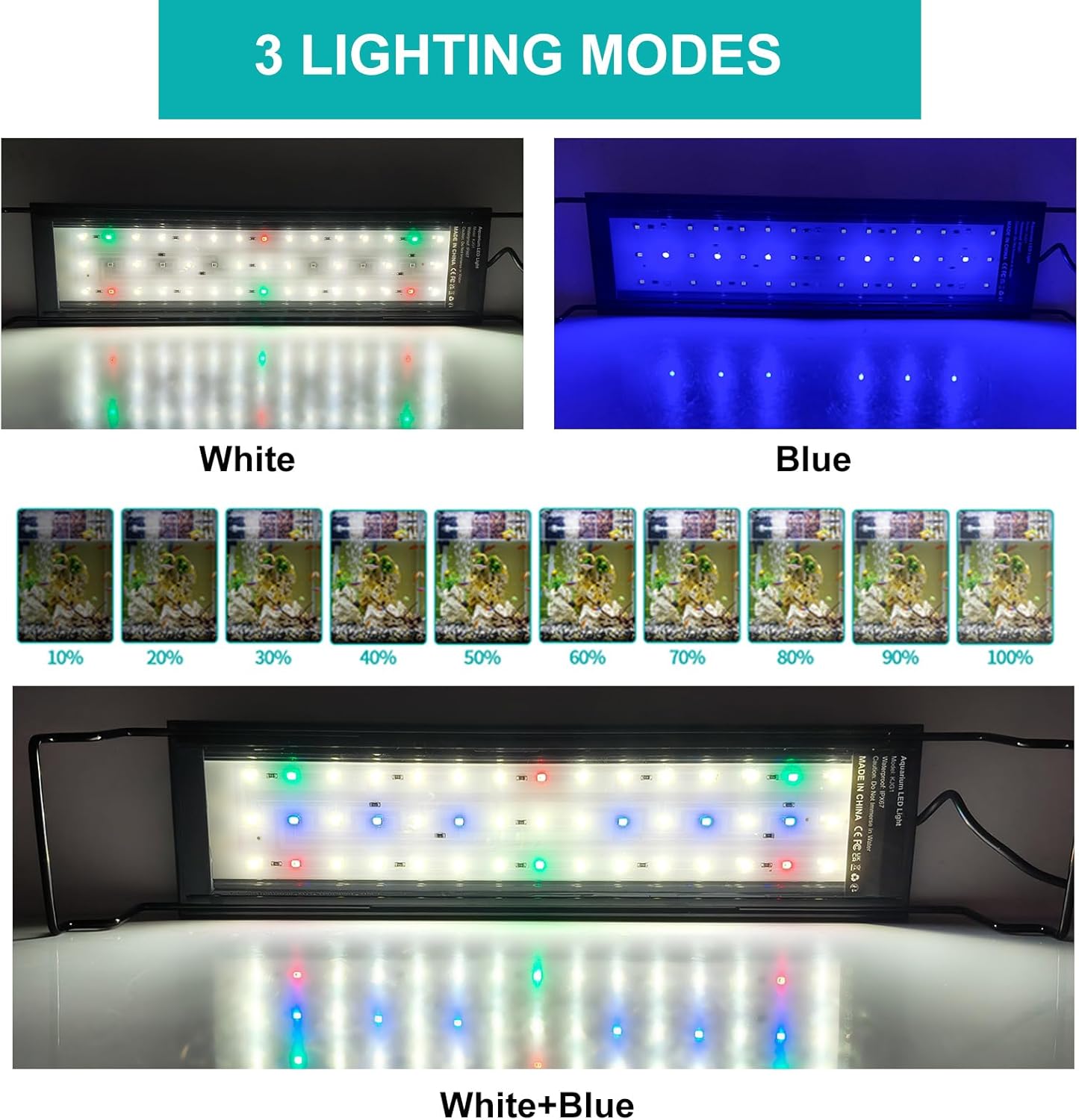 Thumbnail 3 de Discoball Fish Tank Light: LED Aquarium Illumination for Freshwater and Saltwater Setups (45cm)