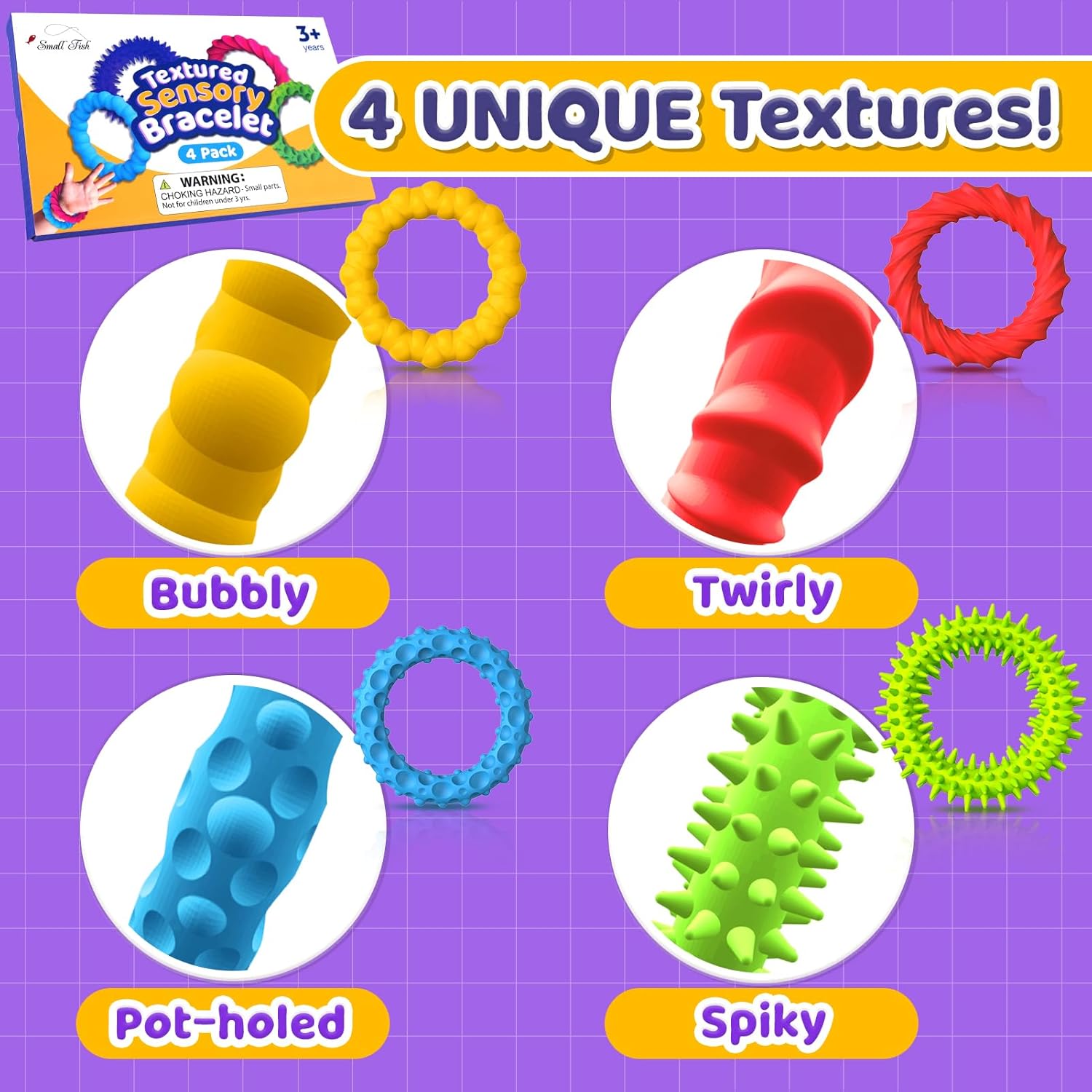 Thumbnail 3 de Sensory Fidget Bracelet 4-Pack