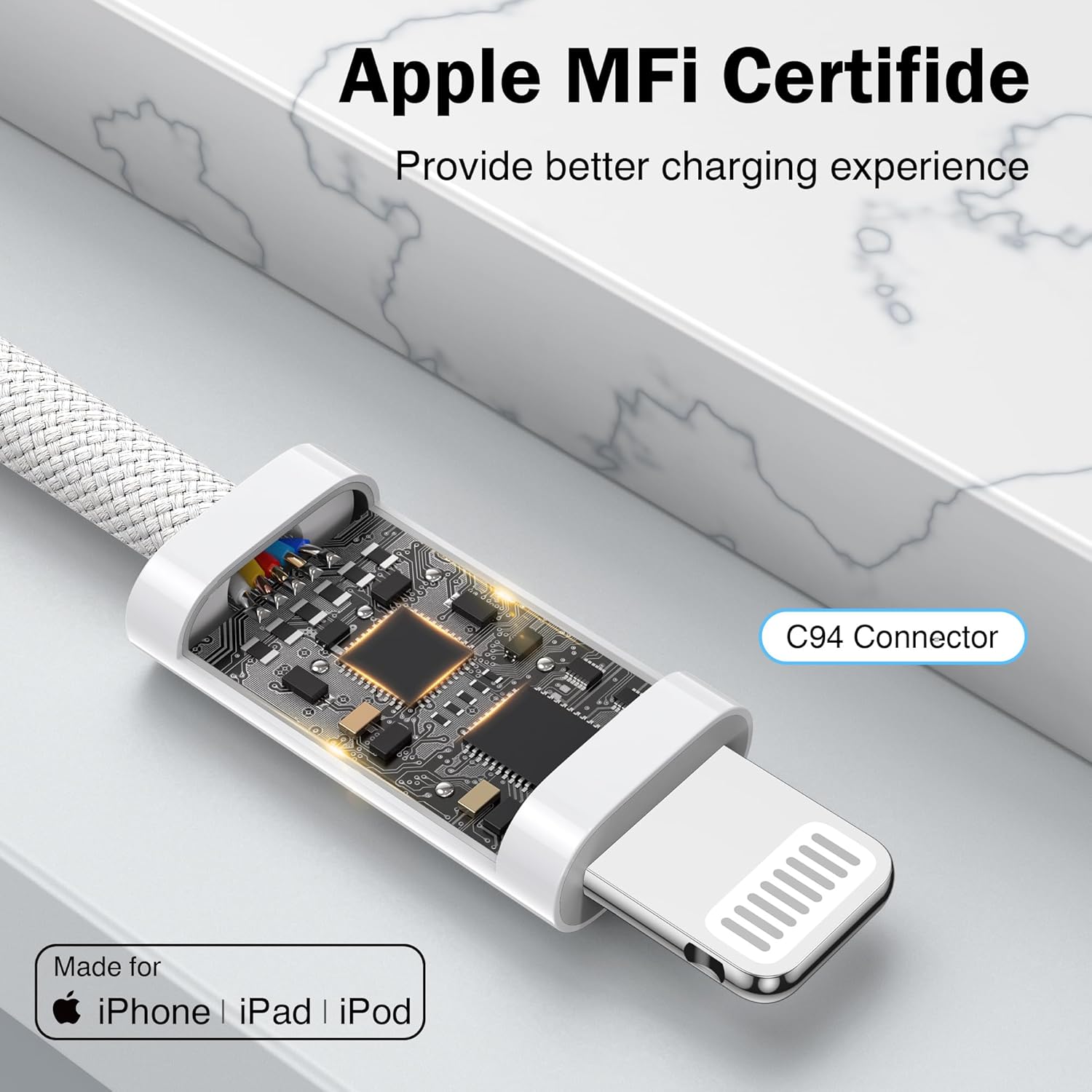 Thumbnail 3 de Apple iPhone Lightning Cable 2m, 2-pack