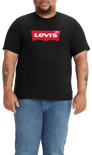 Detalle de Levi's Big & Tall Graphic Tee Batwing Srt Mineral Black (3XL) para hombre