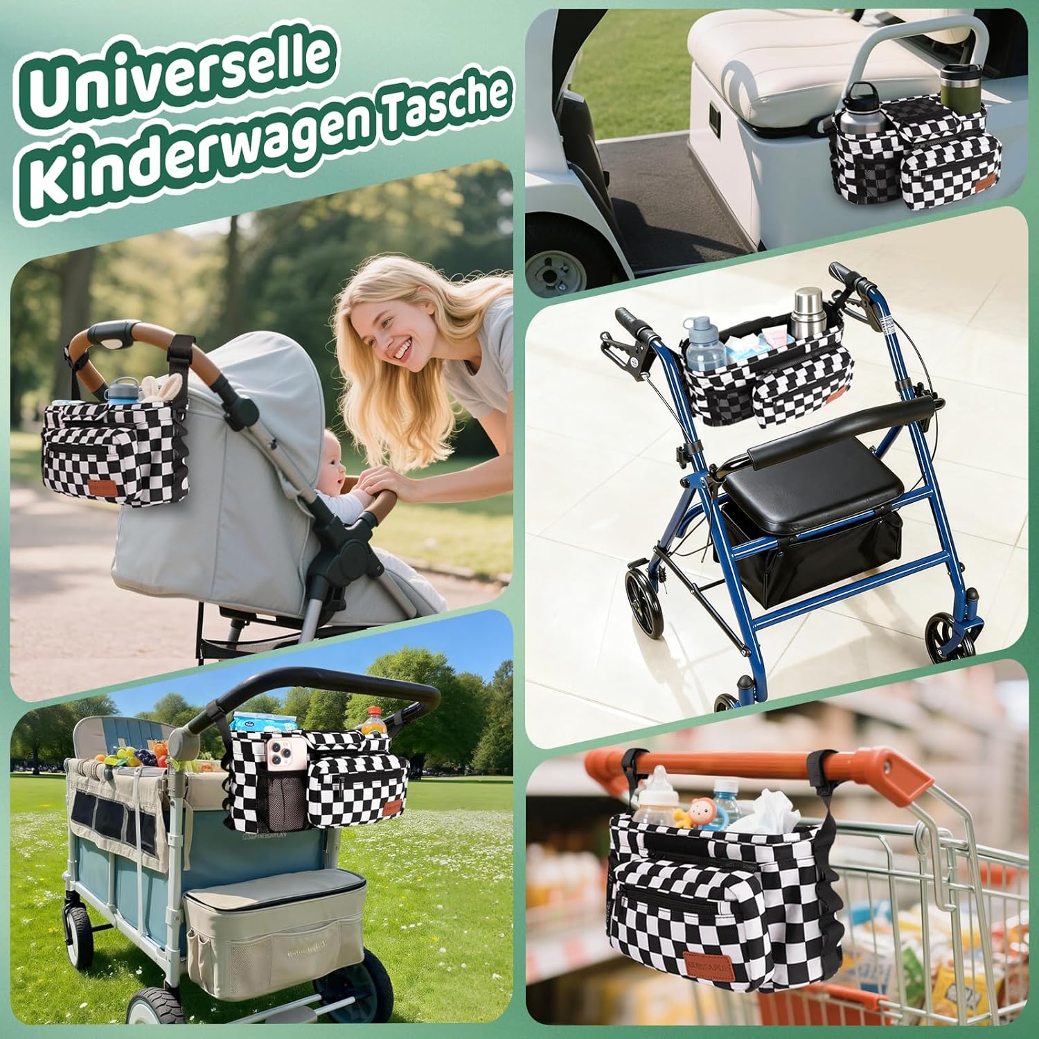 Thumbnail 6 de Guiseapue Universal Kinderwagen-Organizer – Getränkehalter, Becherhalter und großzügige Aufbewahrung für unterwegs