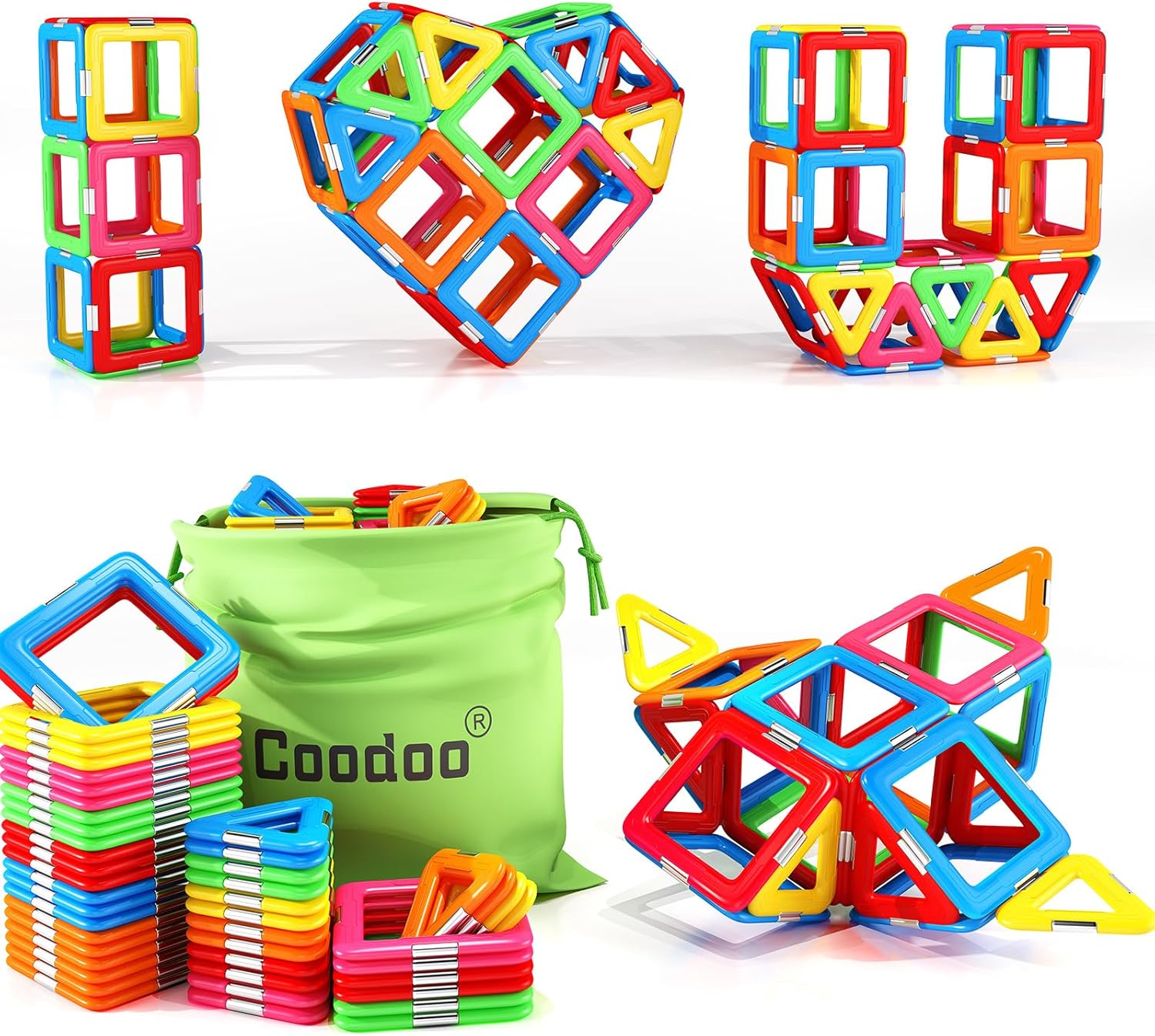 Detalle de Coodoo Upgraded Magnetic Blocks STEM Starter Set 🧩