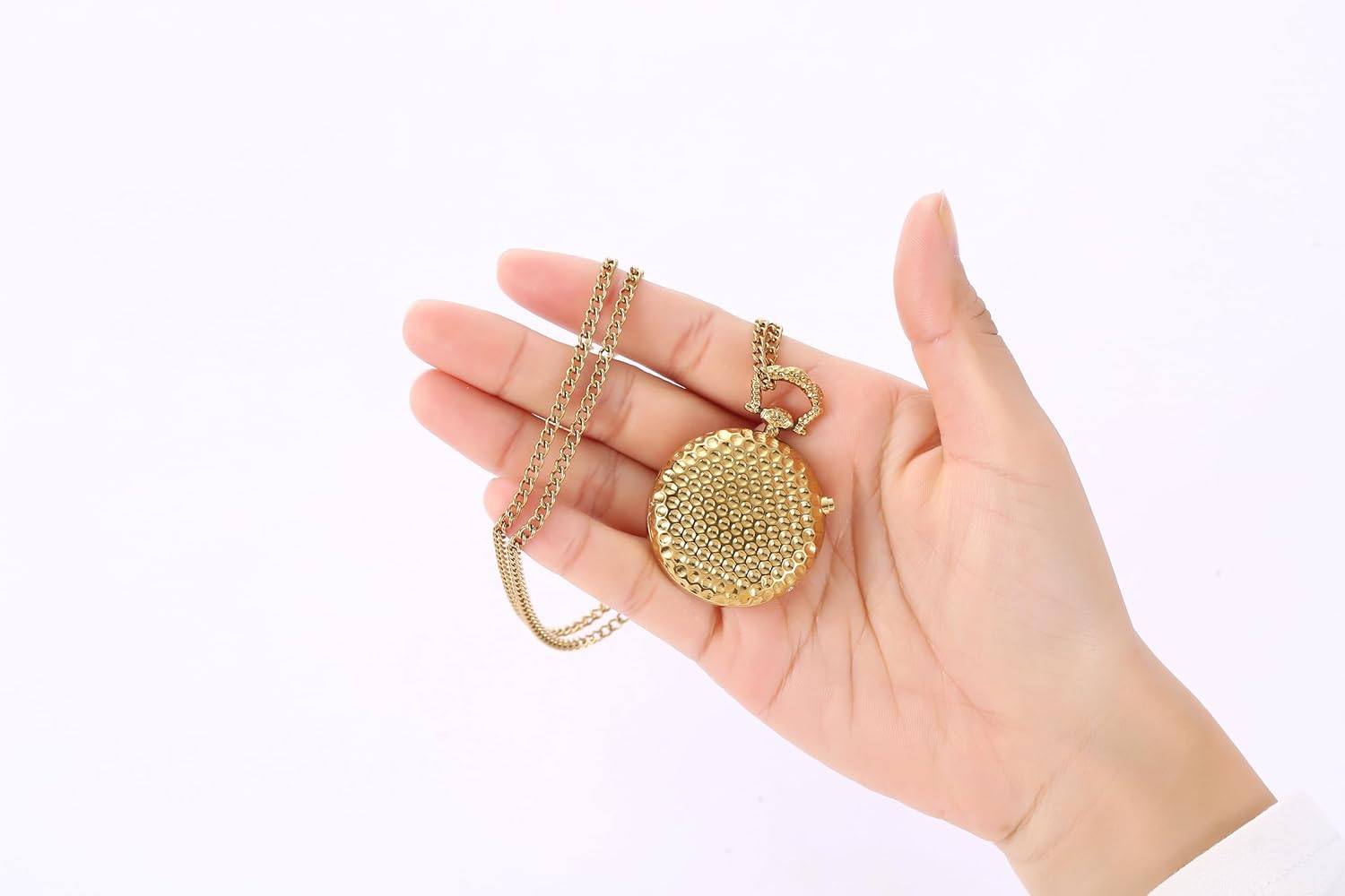 Detalle 1 de QIATKWH Deutsch sprechende Uhr – Gold Taschenuhr mit Sprachausgabe