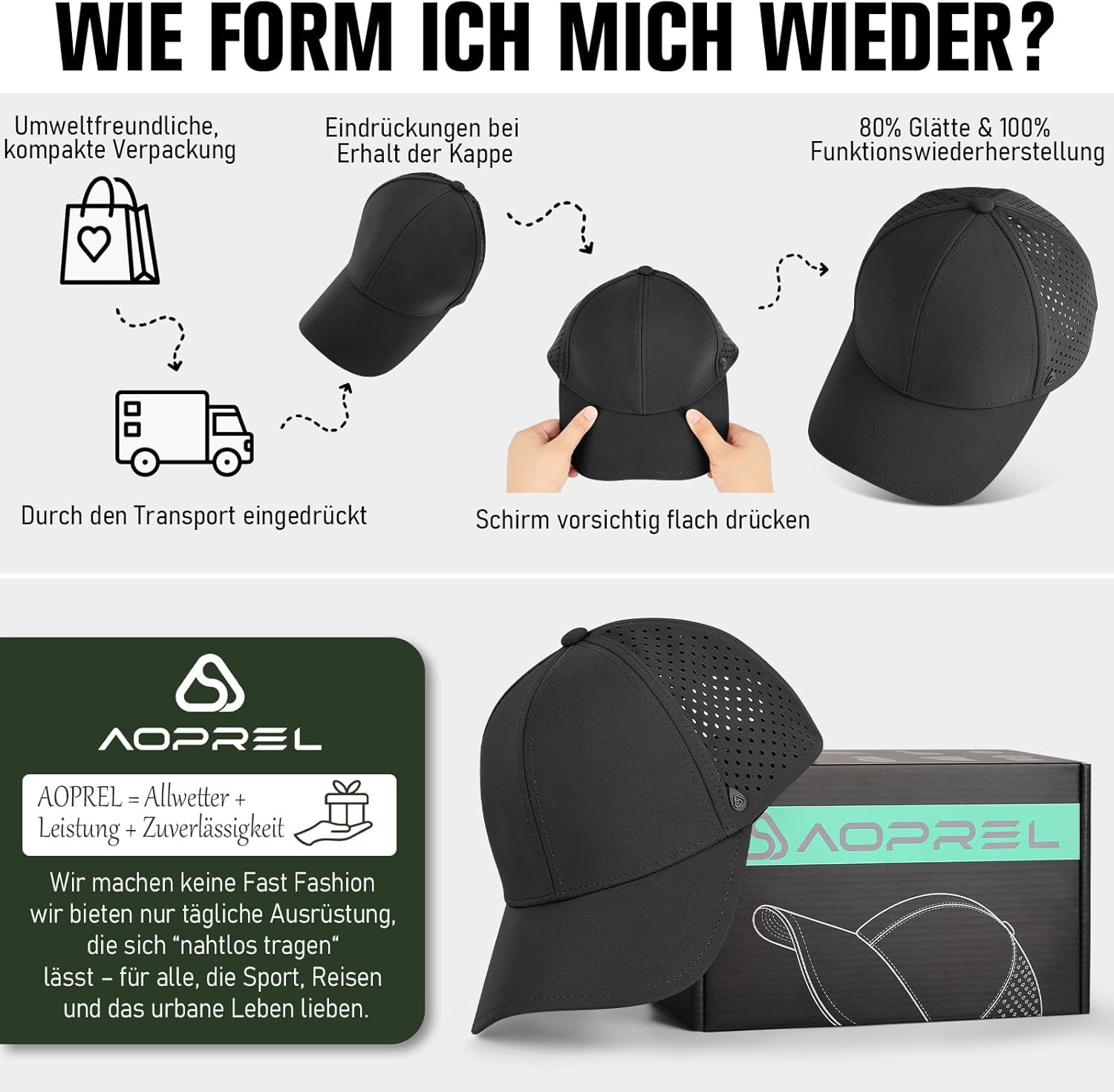 Thumbnail 5 de AOPREL Baseball Cap: Wasserdicht, atmungsaktiv mit UV-Schutz für Outdoor-Aktivitäten