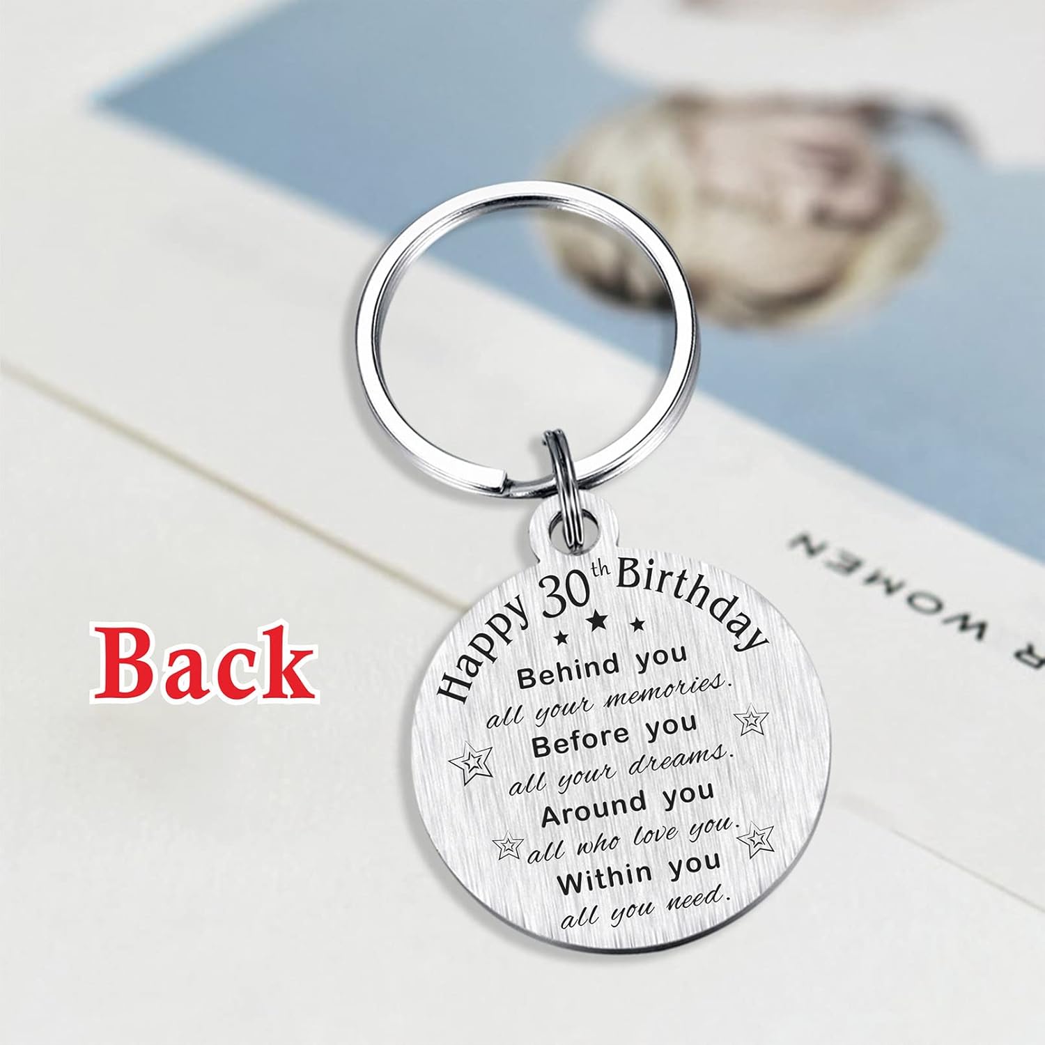 Thumbnail 3 de 30th Birthday keychain 1996, stainless steel