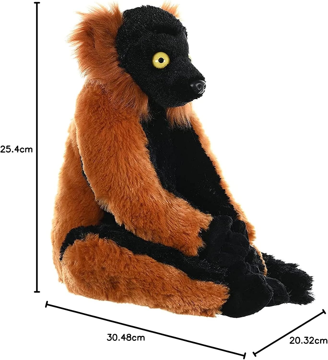 Detalle 2 de Wild Republic Cuddlekins pluchen rode vari van 30 cm