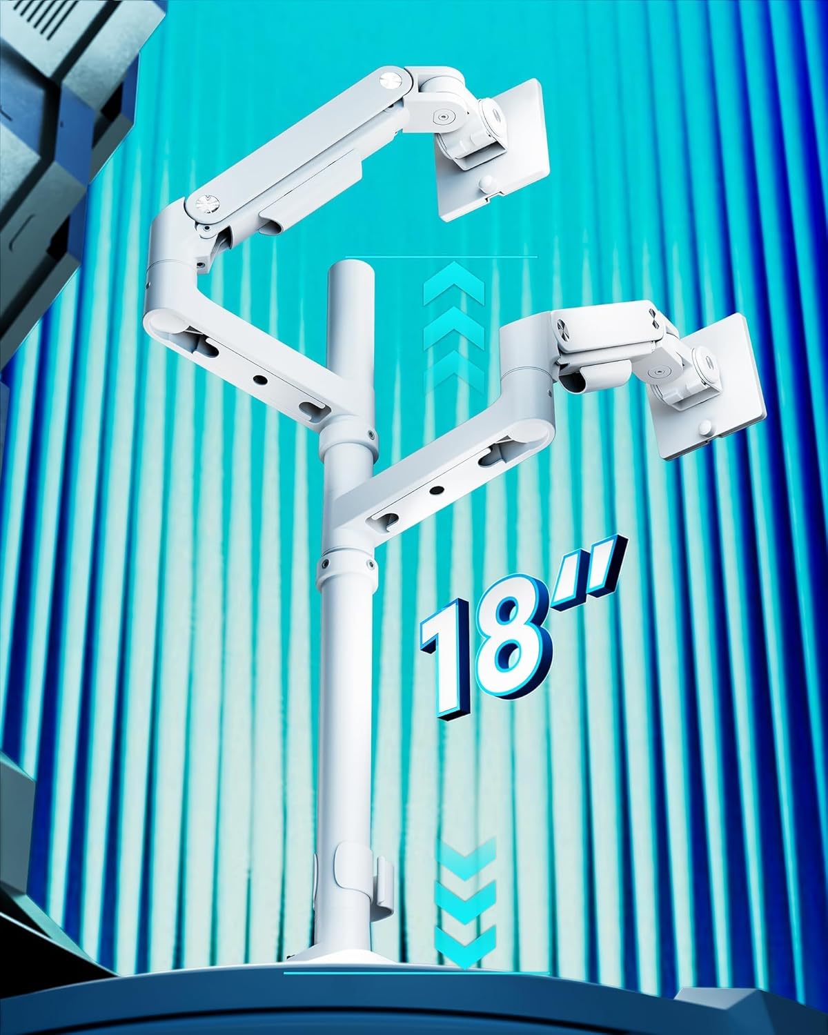 Detalle de ARES WING Dual Monitor Stand 49"