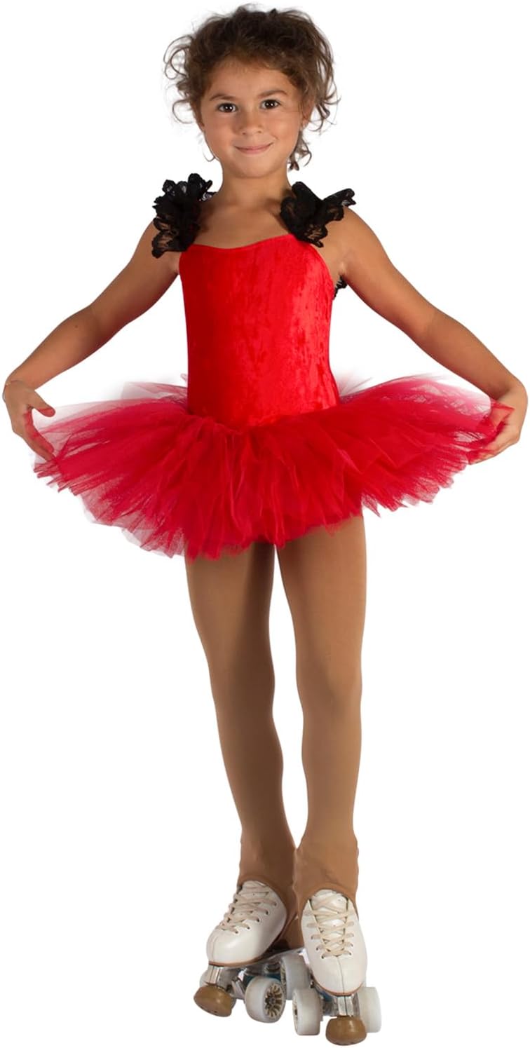 Thumbnail 2 de CALZITALY Collants Fille de Patinage Artistique et Roller Etriers - Noir / Naturel / 70 DEN