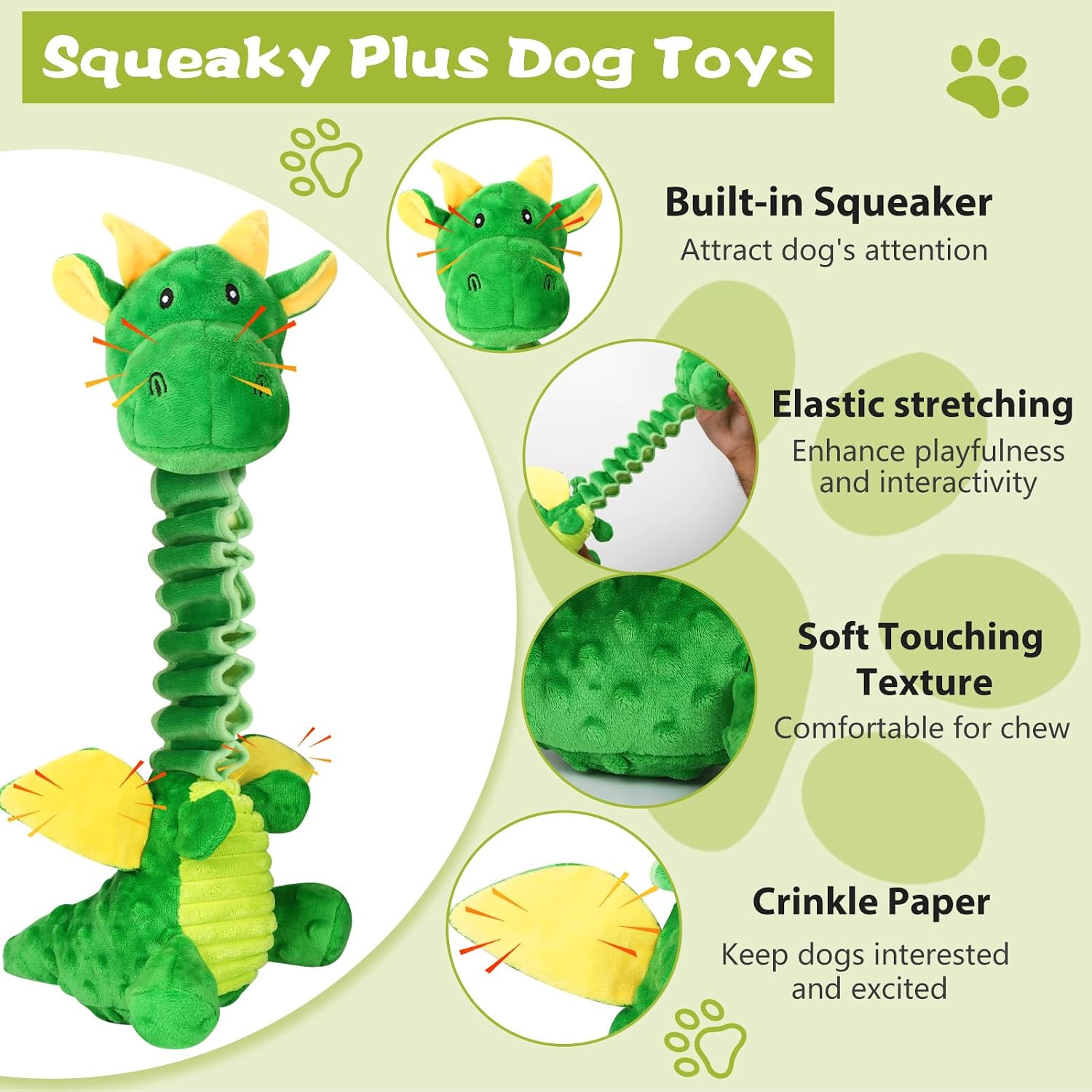 Detalle de Eneston Plush Squeaky Dog Toy