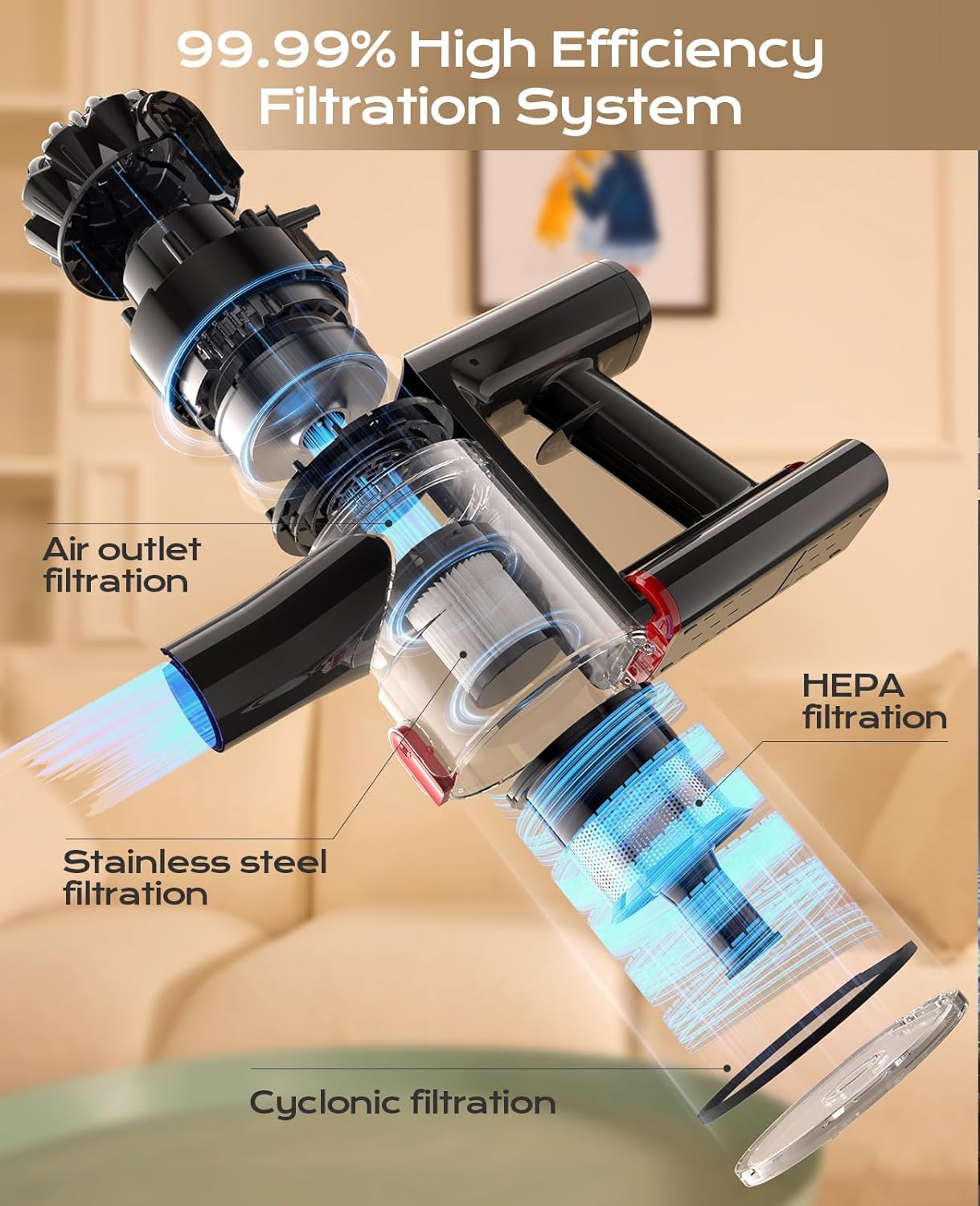 Thumbnail 5 de VACTechPro Cordless Vacuum 35KPA, 45 mins runtime 🧹