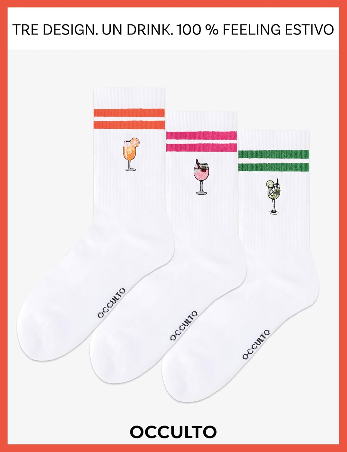 Detalle de Occulto calze spugna da donna e uomo modello Summer, confezione da 3