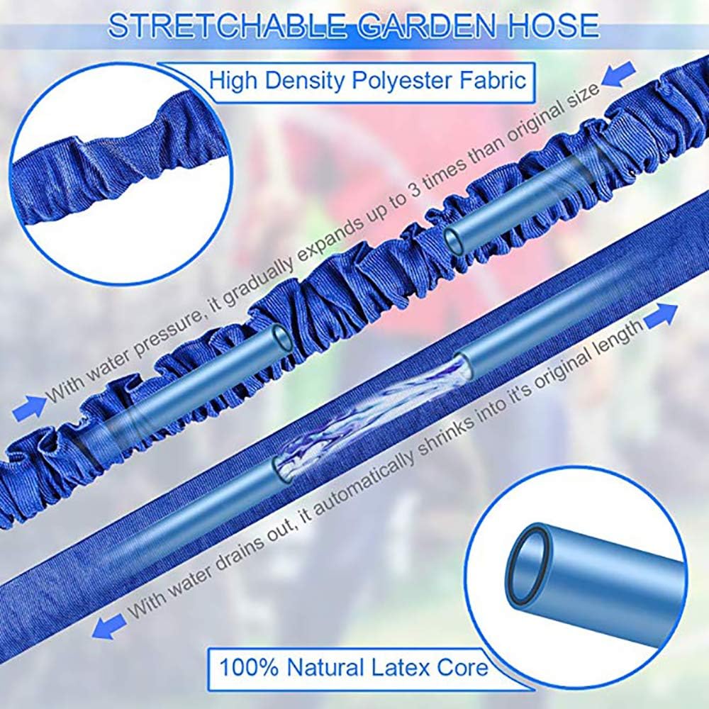 Detalle de BABADU 100FT Expandable Garden Hose Pipe with 7-Function Nozzle
