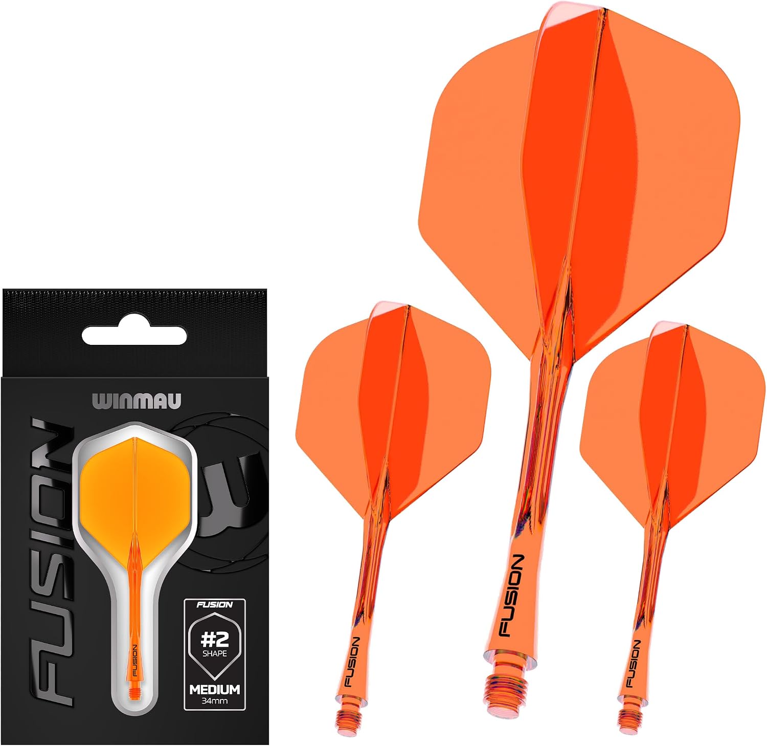 Detalle de Winmau Darts Fusion 一体型フライト&シャフト No.2形状・ポリマー製・スチール/ソフトチップ対応