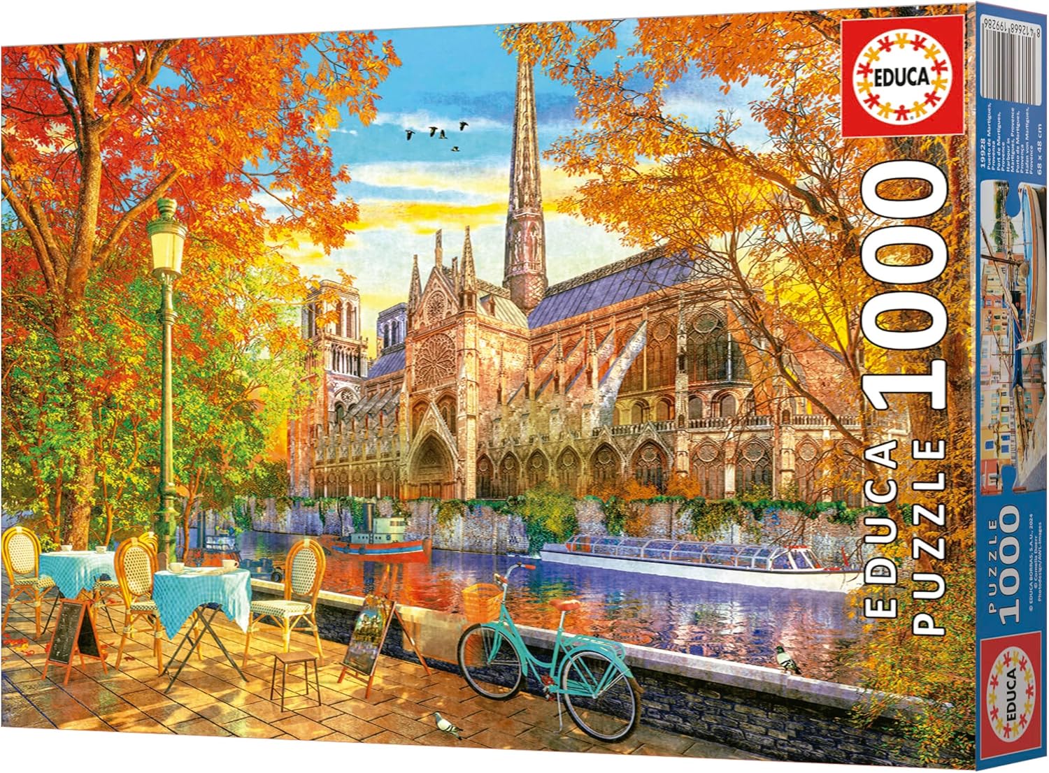 Thumbnail 5 de Puzzle Educa 1000 pièces pour adultes « L’automne dans Notre Dame » (68 x 48 cm)