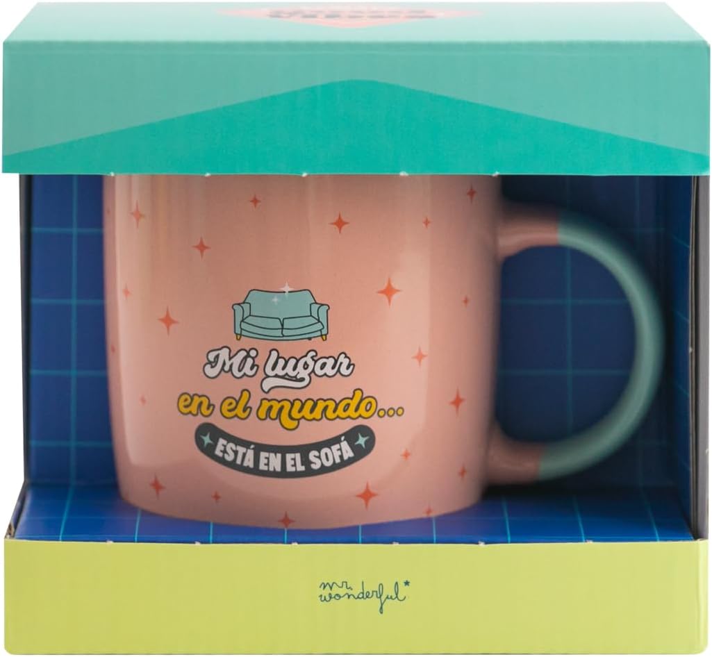 Detalle 2 de Mr.Wonderful Taza "Mi lugar en el mundo" 🍵 12x15.5x18.5