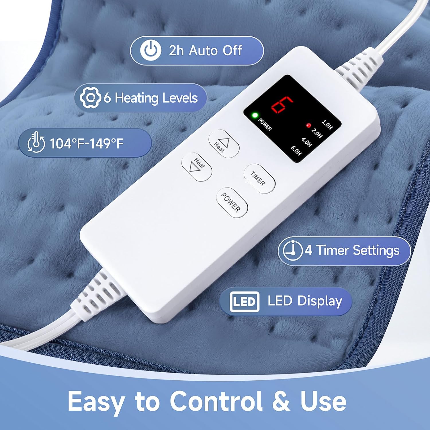 Detalle de NBKLS Heating Pad for Back and Neck Pain