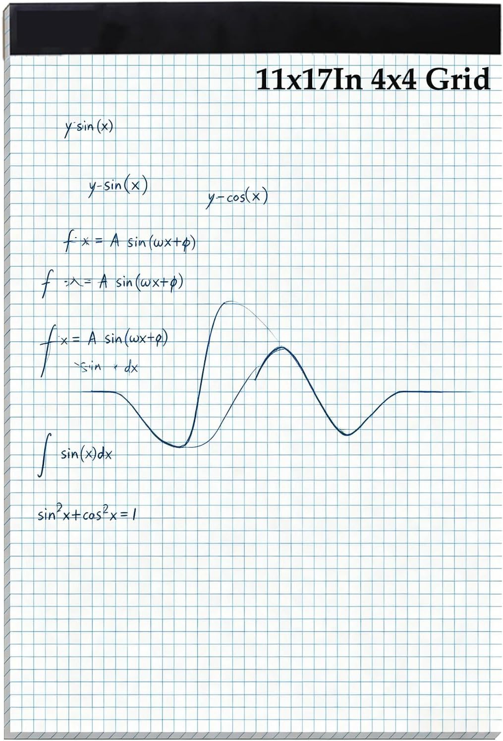 Detalle de FOVGOTAN 11x17 Graph Paper Pad, Blue 4x4 Grid, 30 Sheets