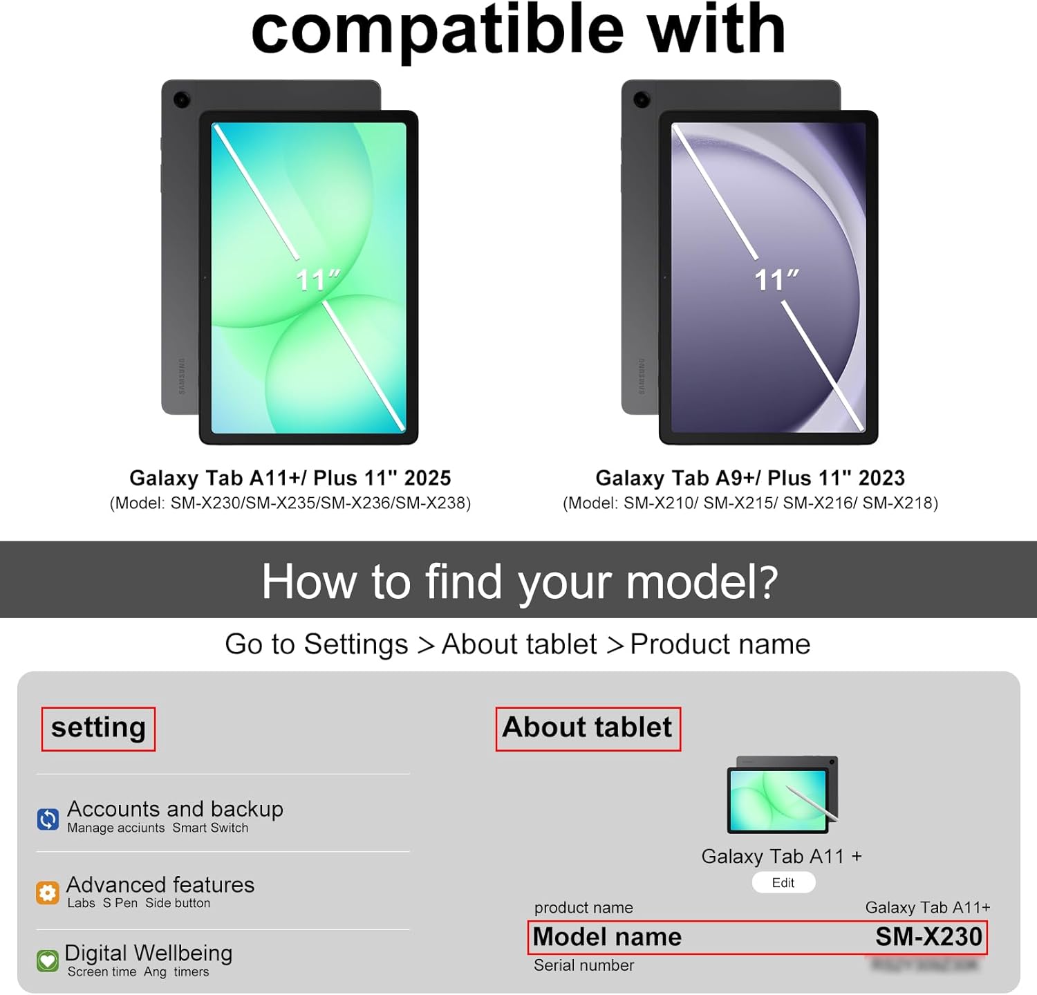 Thumbnail 1 de ProCase Hülle Galaxy Tab A11 Plus 11 Zoll