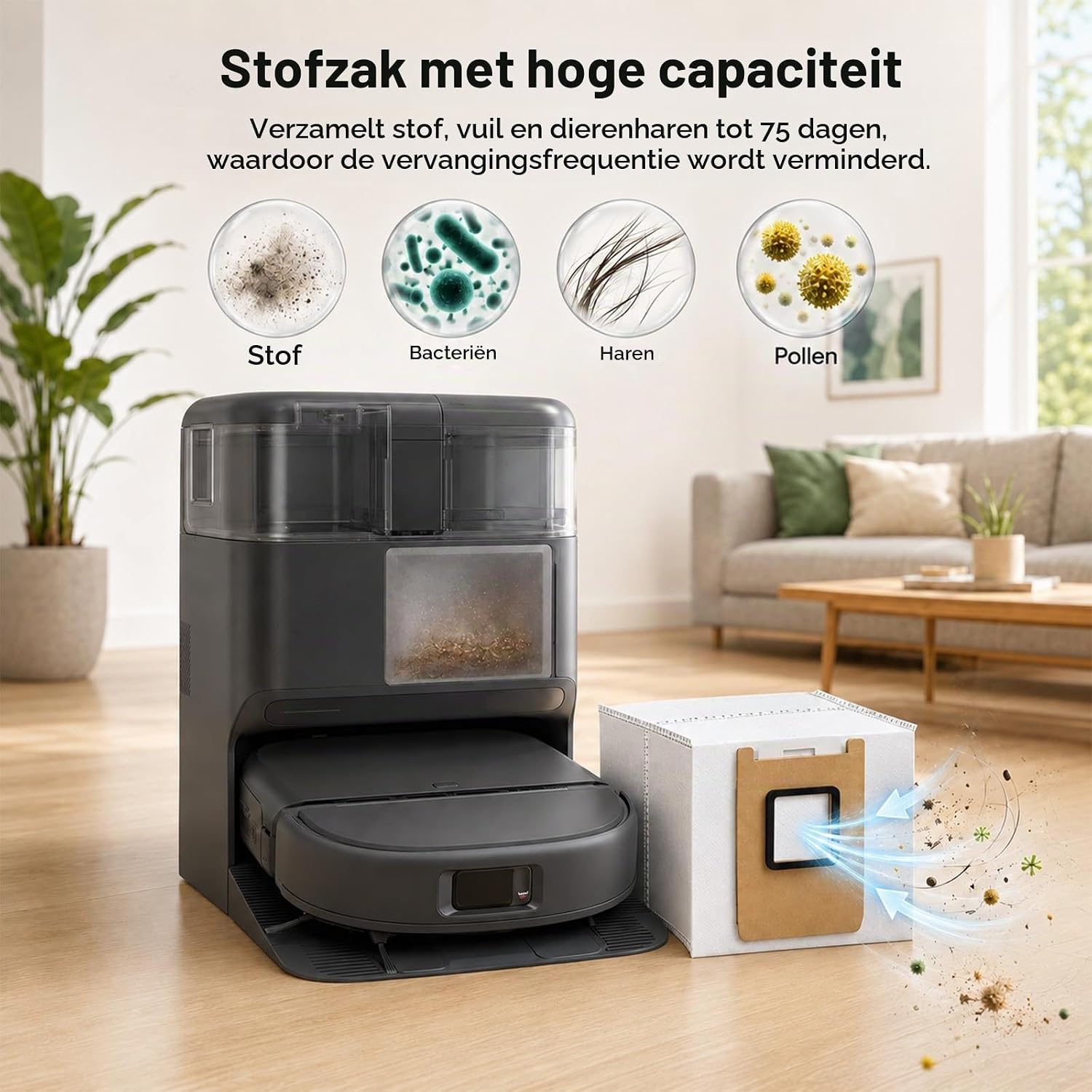 Detalle de Fenkabs C28 accessoireset voor Eufy C28 Omni, 21-delig met borstels en filters