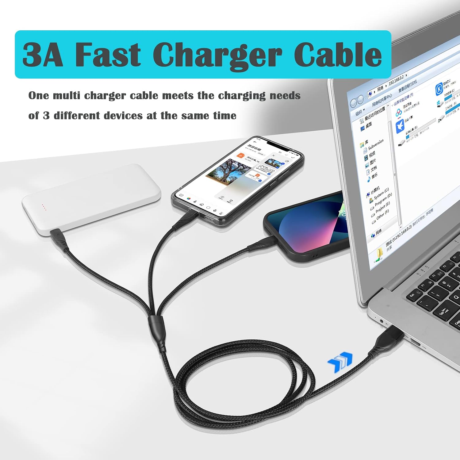 Detalle 2 de Unillous Multi USB Kabel 5 in 1, 1,2 m