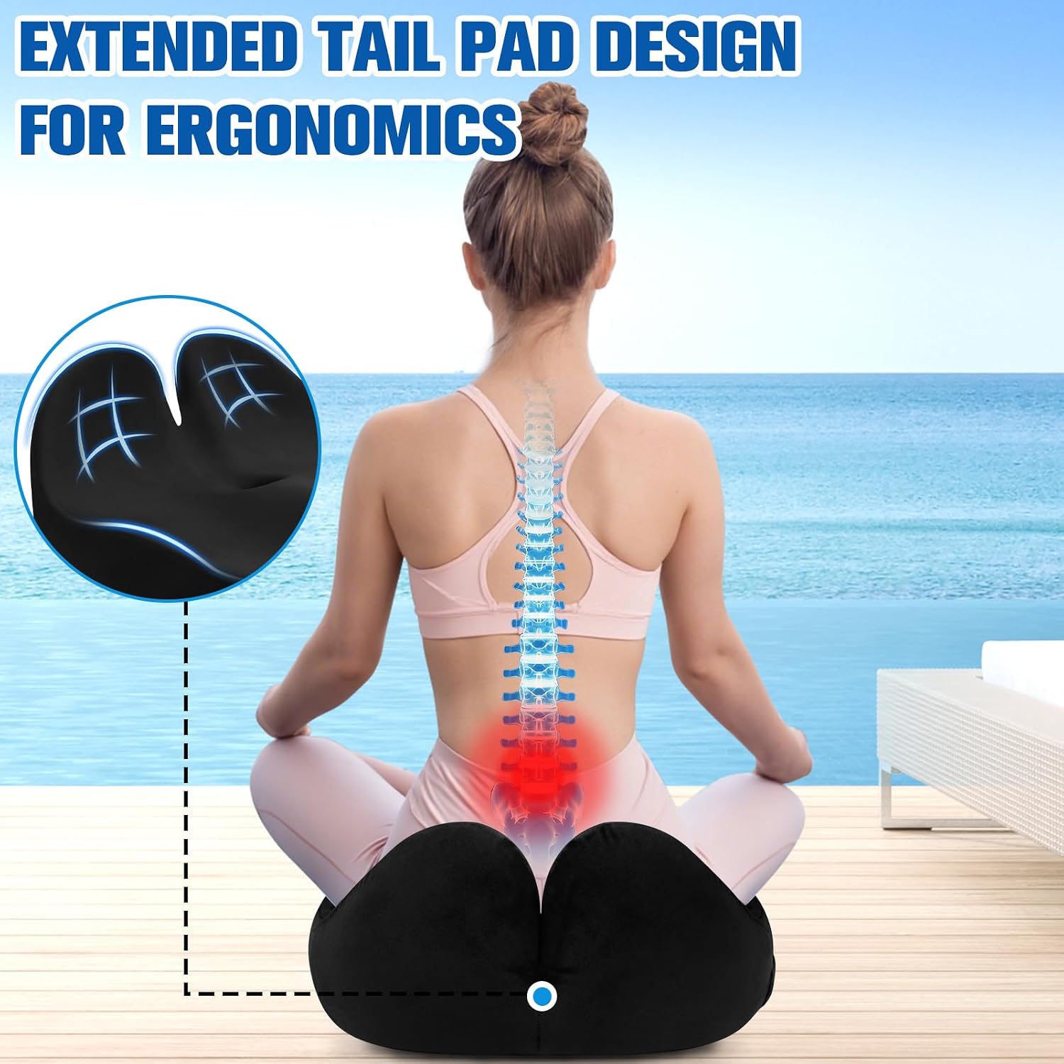Detalle 2 de DailyCuddles Memory Foam Seat Cushion Large