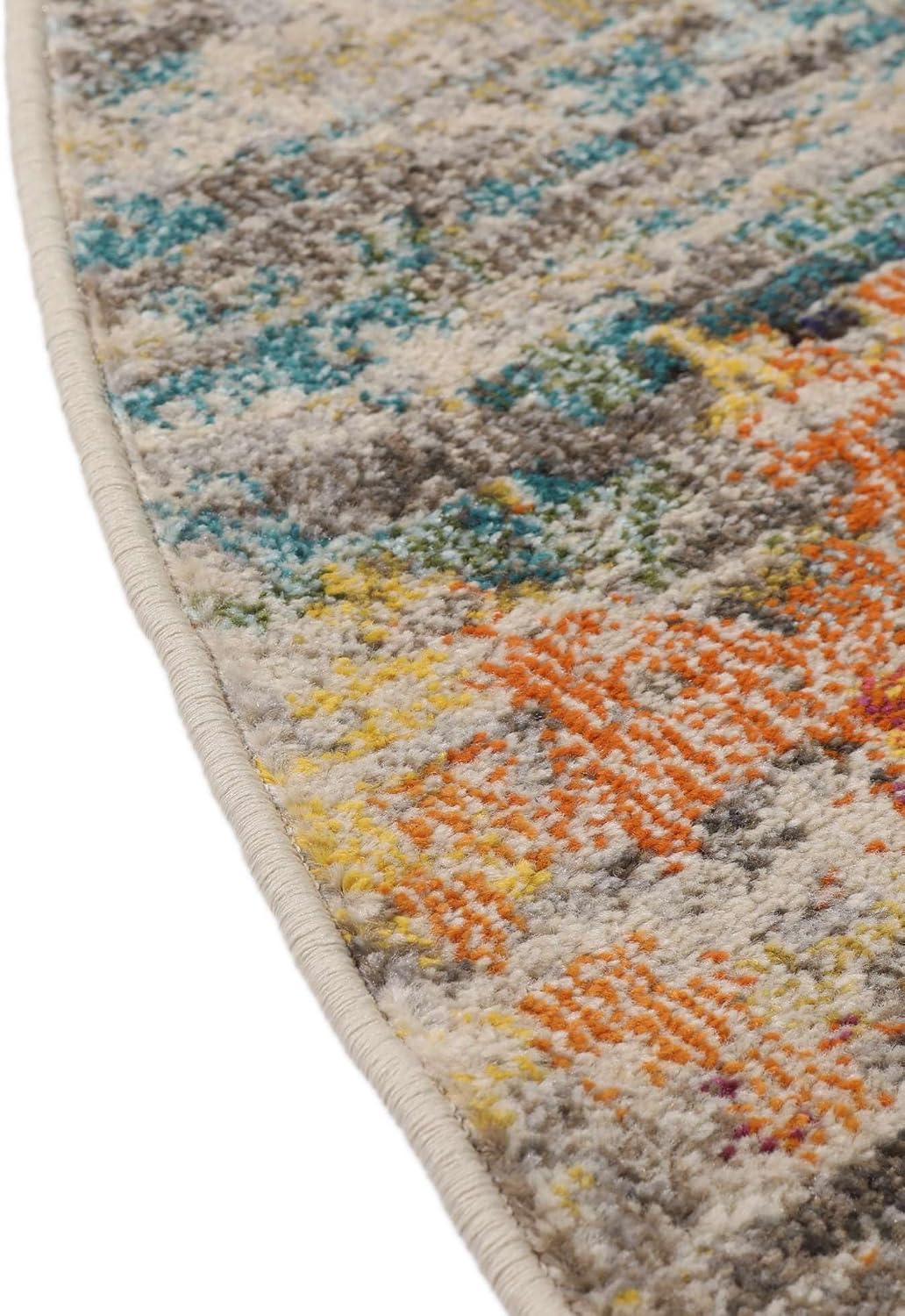 Detalle 2 de RugVista Monet Round Rug, Ø 150 cm, Multicoloured, Medium Pile