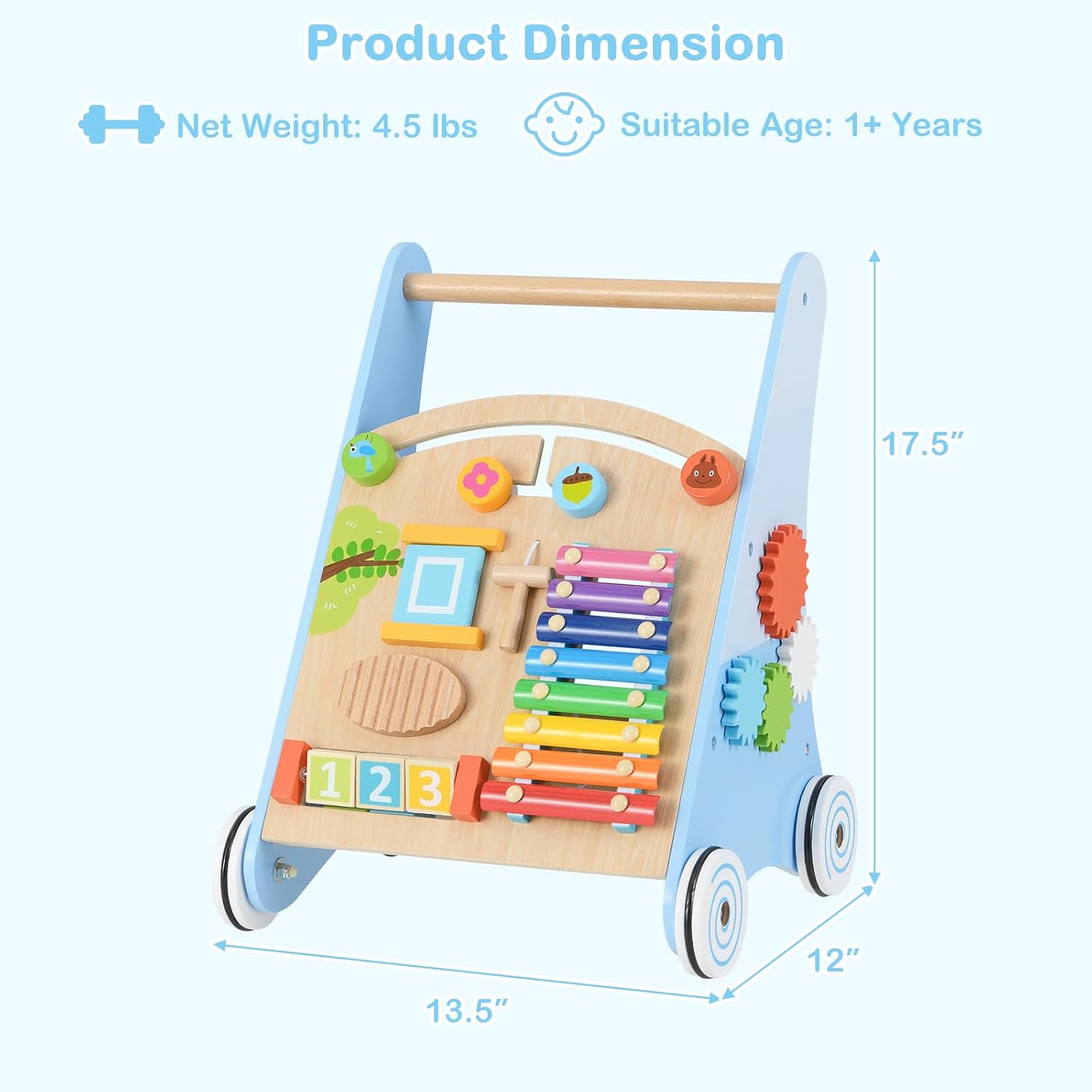 Detalle de INFANS Wooden Baby Walker