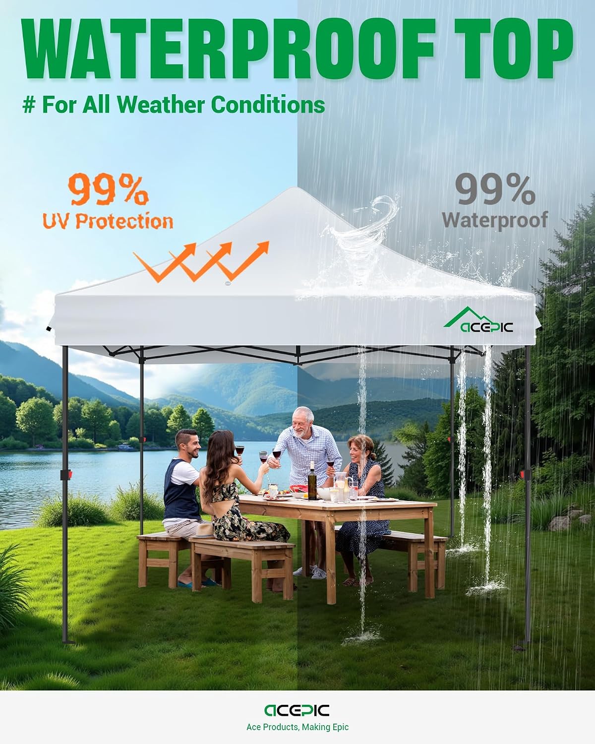 Detalle de ACEPIC Canopy Replacement Top 10x10