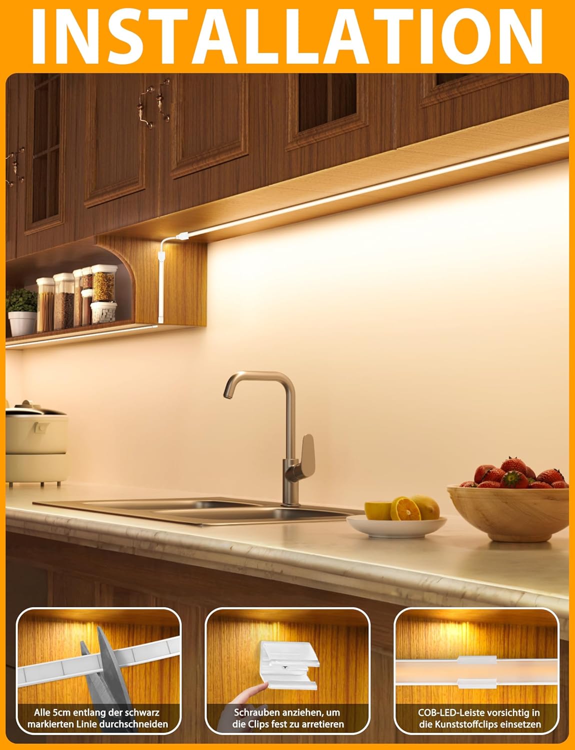 Thumbnail 5 de Lamomo COB LED Streifen 10M Warmweiss 3000K