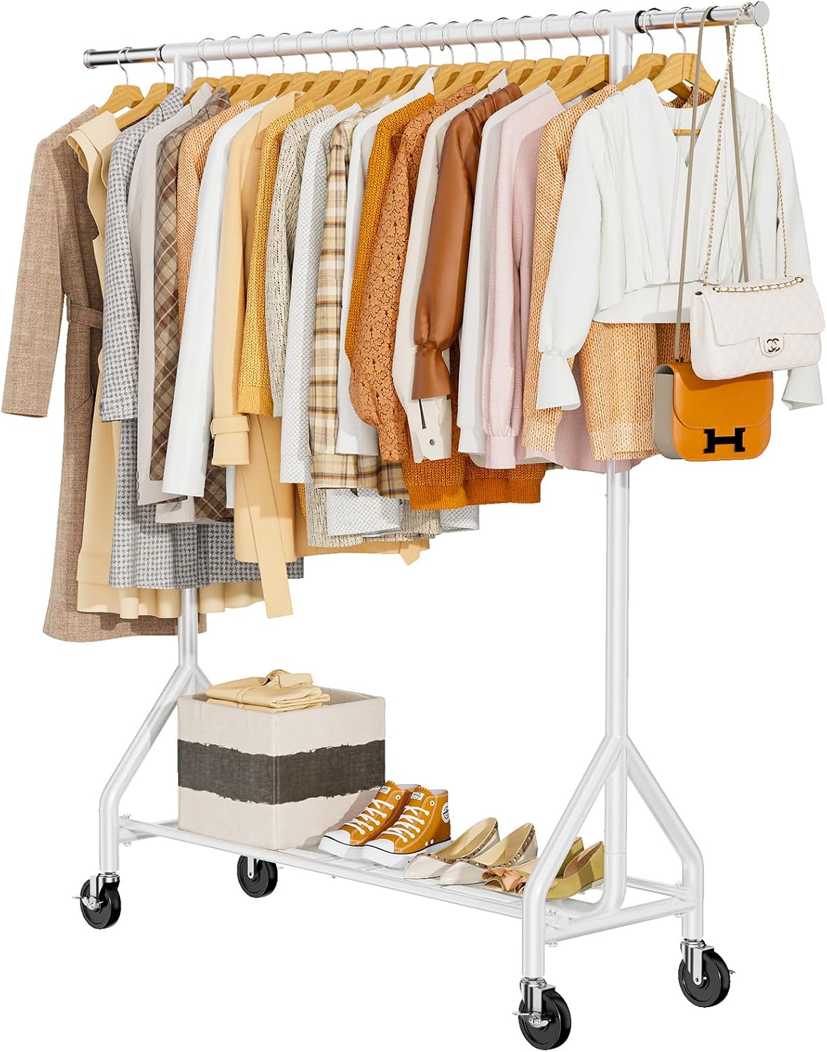 Detalle de HYSEYY Heavy Duty Clothes Rack 450 lbs