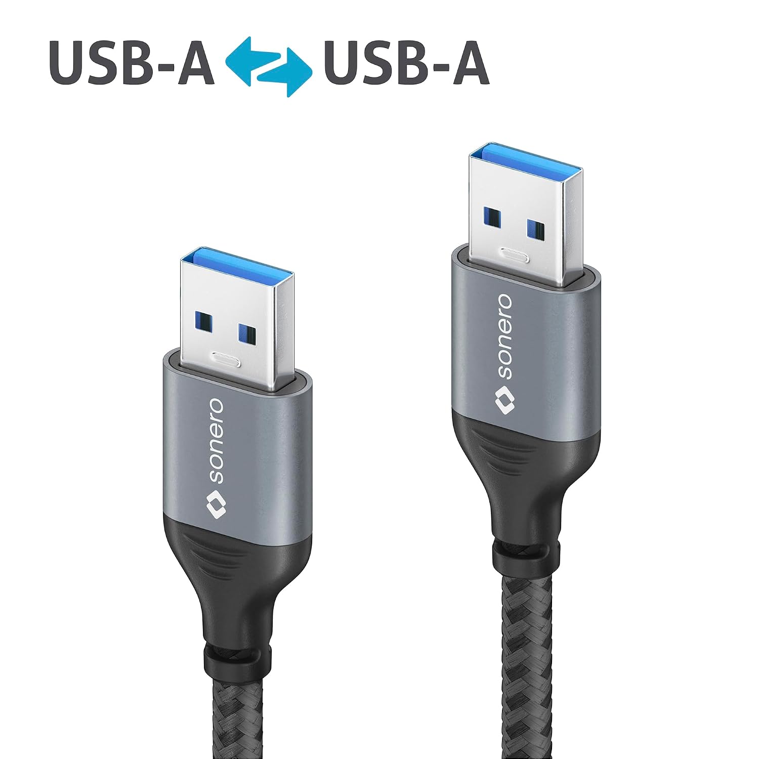 Thumbnail 3 de Sonero SPC-U050-020 – kabel USB-A–USB-A USB 3.0, 2 m, bawełniany oplot