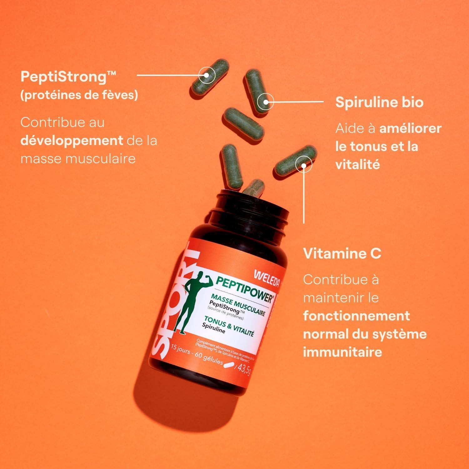 Detalle 2 de WELEDA PeptiPower® complément alimentaire 60 gélules 💊