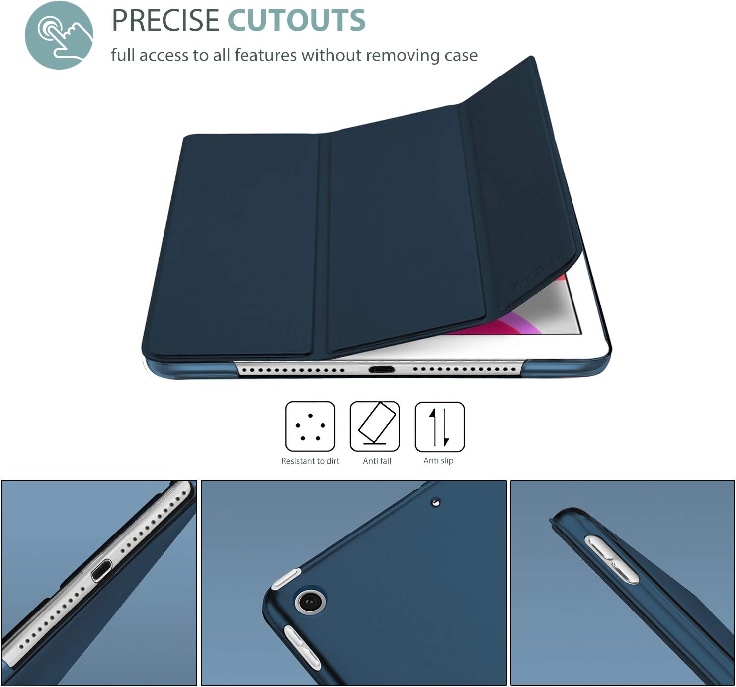 Thumbnail 2 de ProCase iPad 10.2 Case Slim Translucent Navy