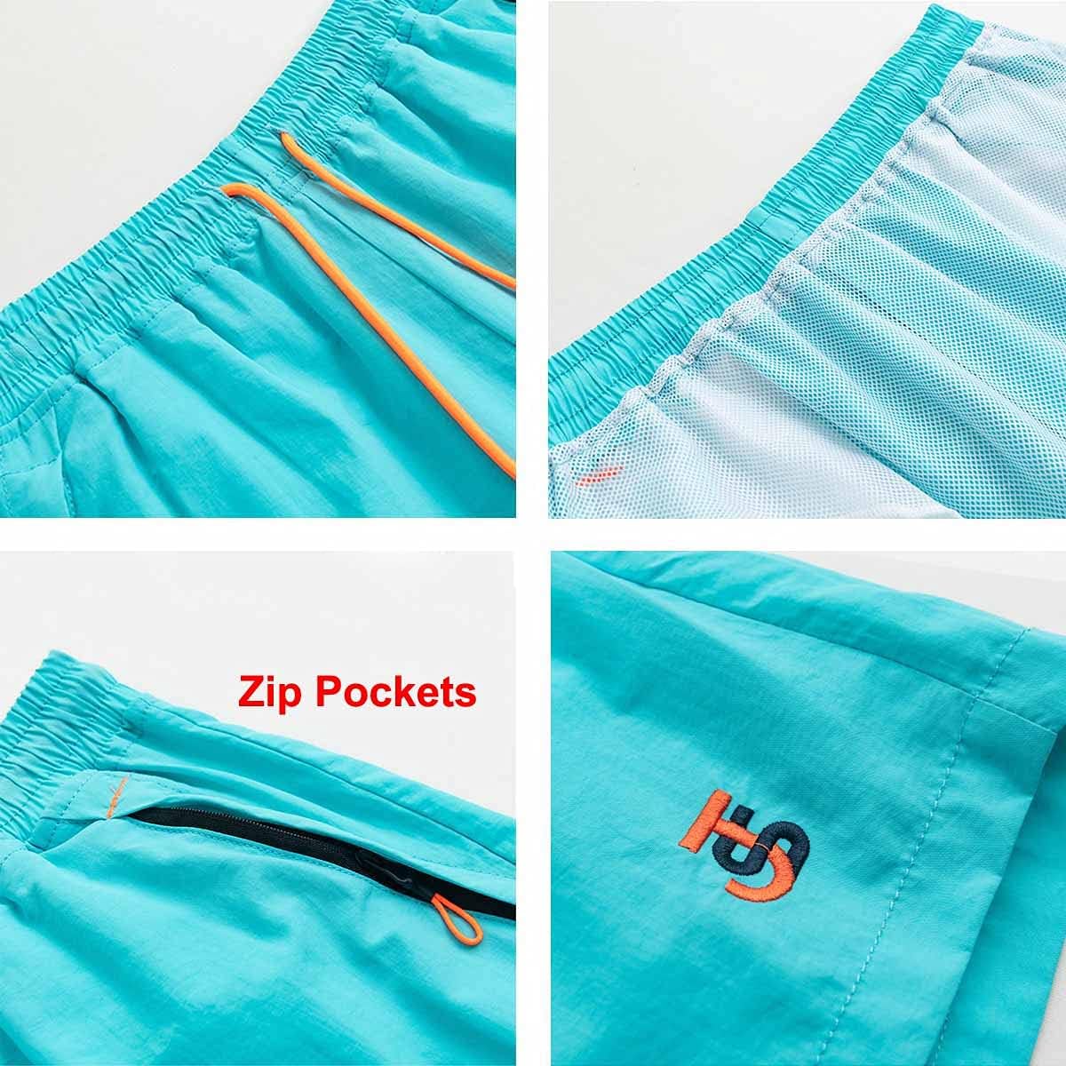 Thumbnail 4 de JustSun Men's Swim Shorts with Zip Pockets and Mesh Lining