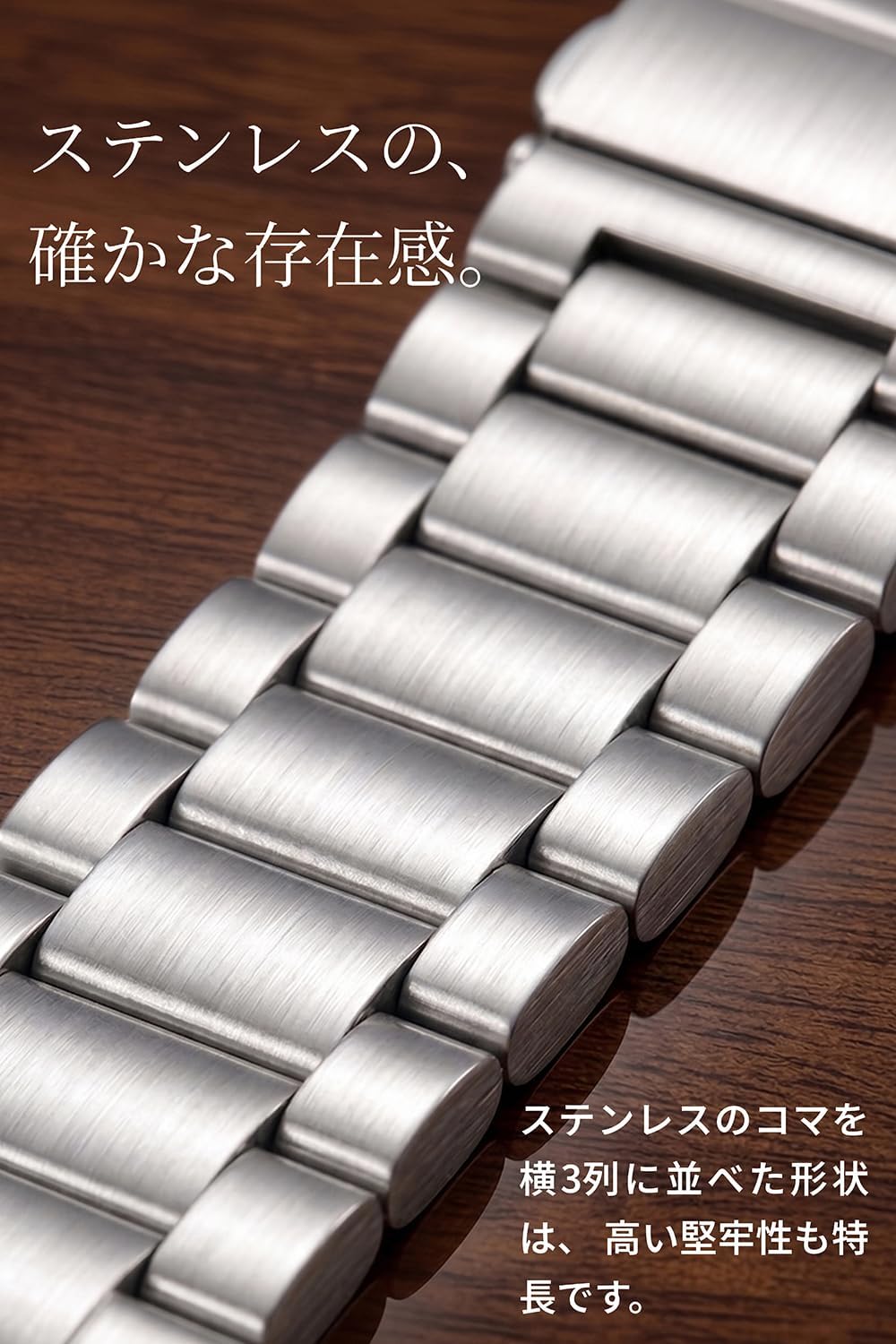 Detalle de エレコム AWW25ABDSS3SV Apple Watch用ステンレスバンド 3連タイプ・シルバー