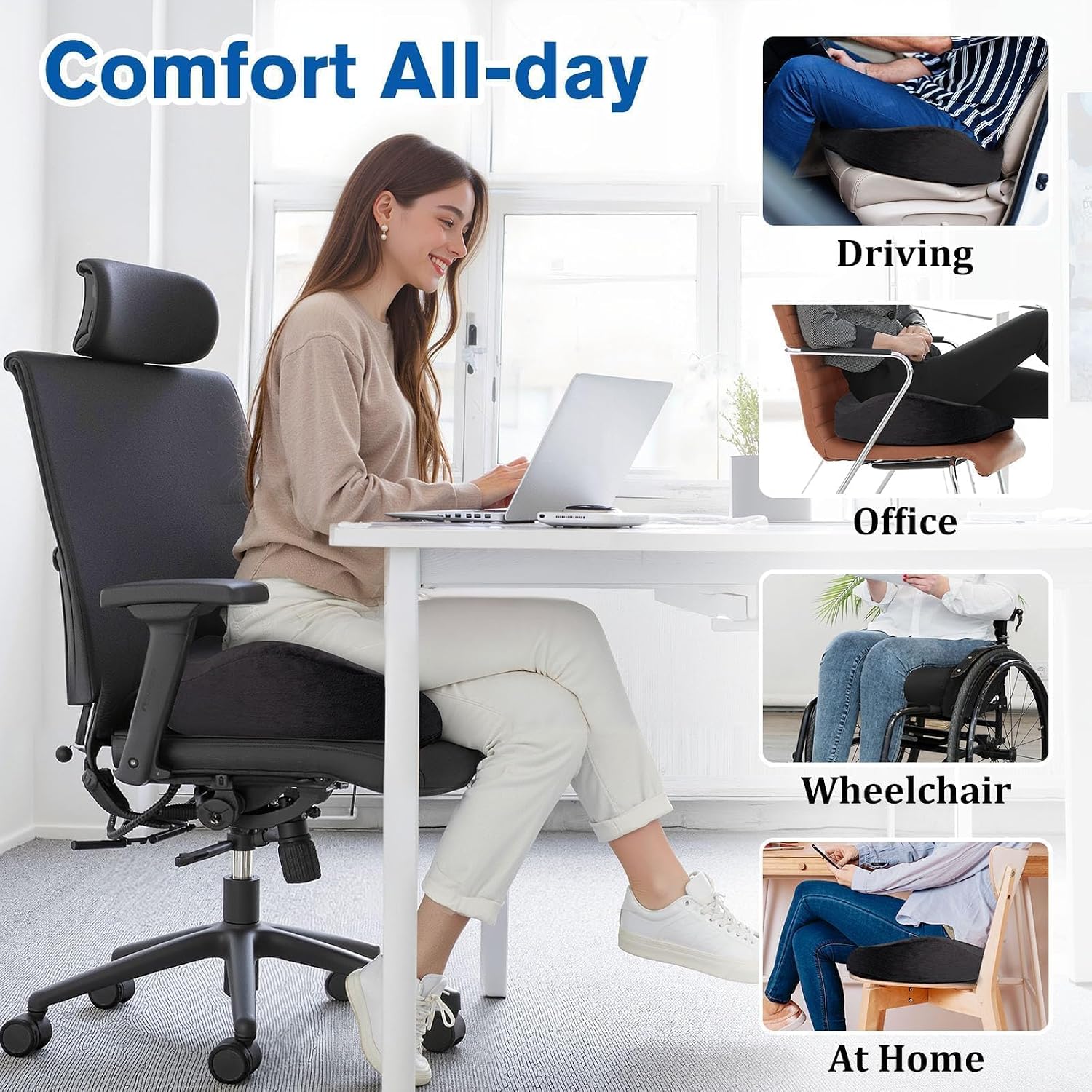 Detalle de CushyOasis Seat Cushion, Gel Memory Foam