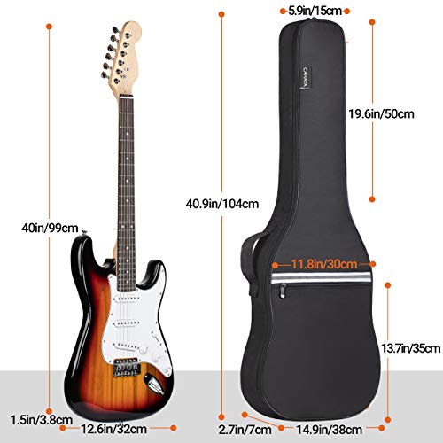 Detalle 2 de CAHAYA Sac pour Guitare Électrique CY0225 – Étui rembourré 6 mm et sac à dos noir