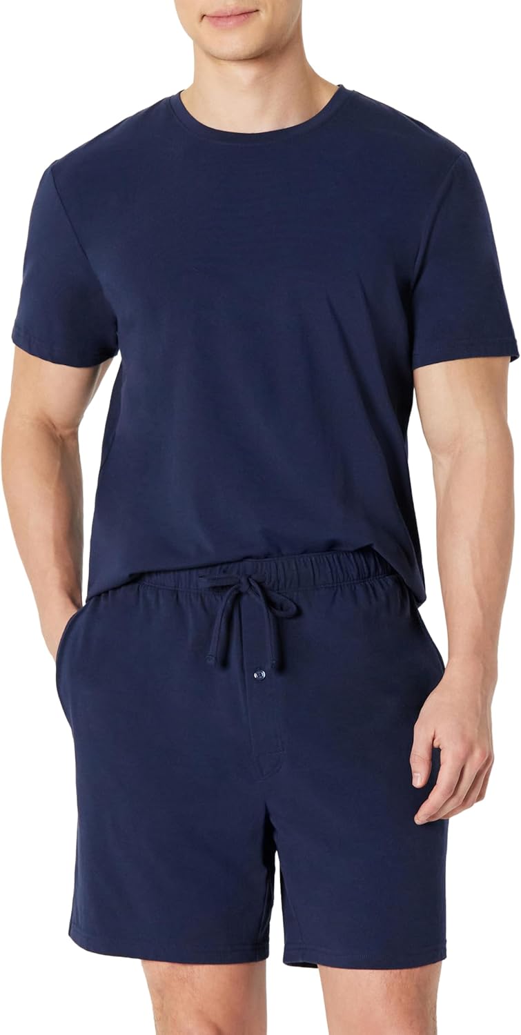 Thumbnail 5 de Amazon Essentials Men's Cotton-Modal Pajama Set: Short Sleeve Tee & Shorts