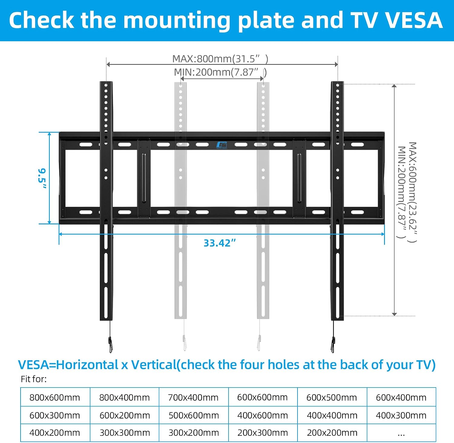 Detalle 2 de HOME VISION Ultra Heavy-Duty TV Wall Mount 215 kg