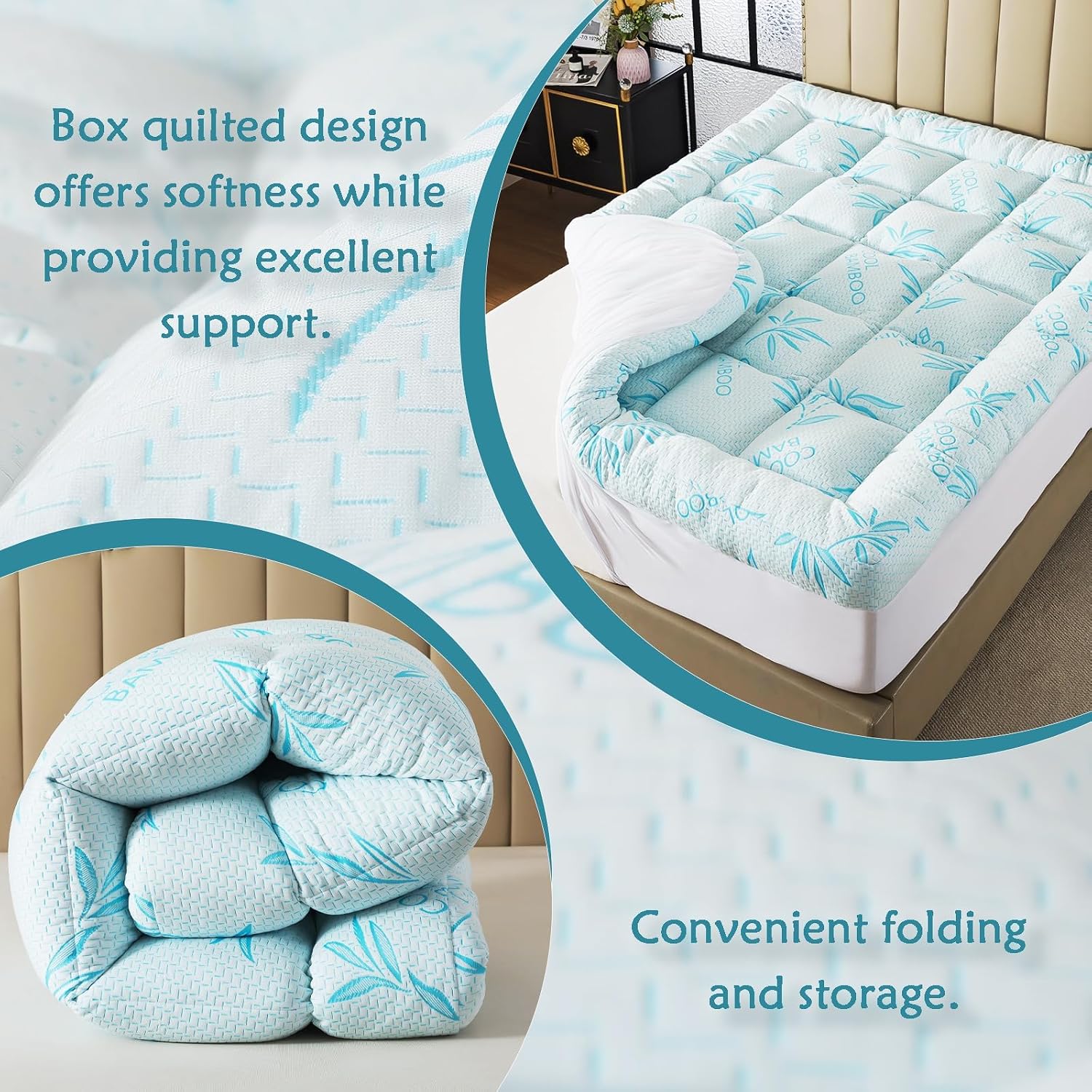 Detalle 2 de WhatsBedding Mattress Topper 5-Inch