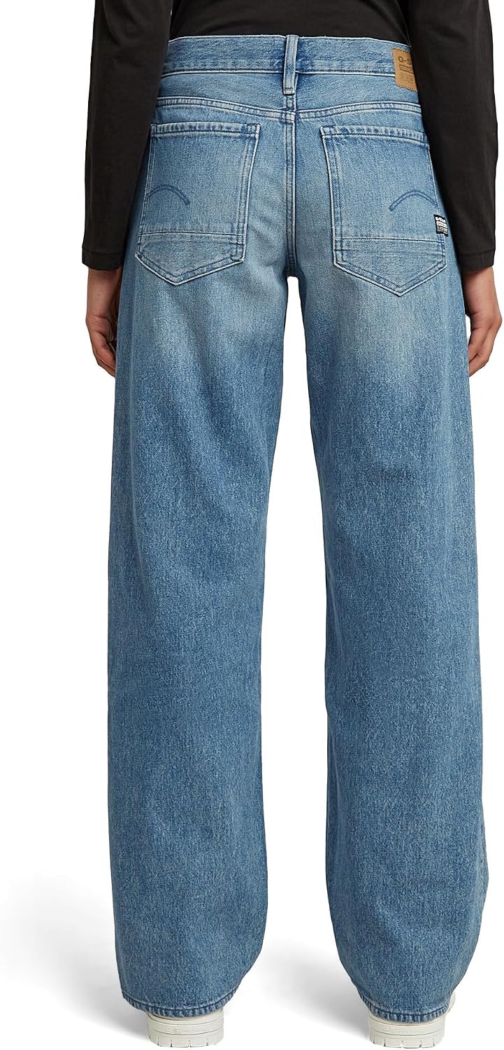 Detalle de G-Star Damen Judee Loose Low Waist Jeans mit Hosenschlitz & Nieten-Taschen