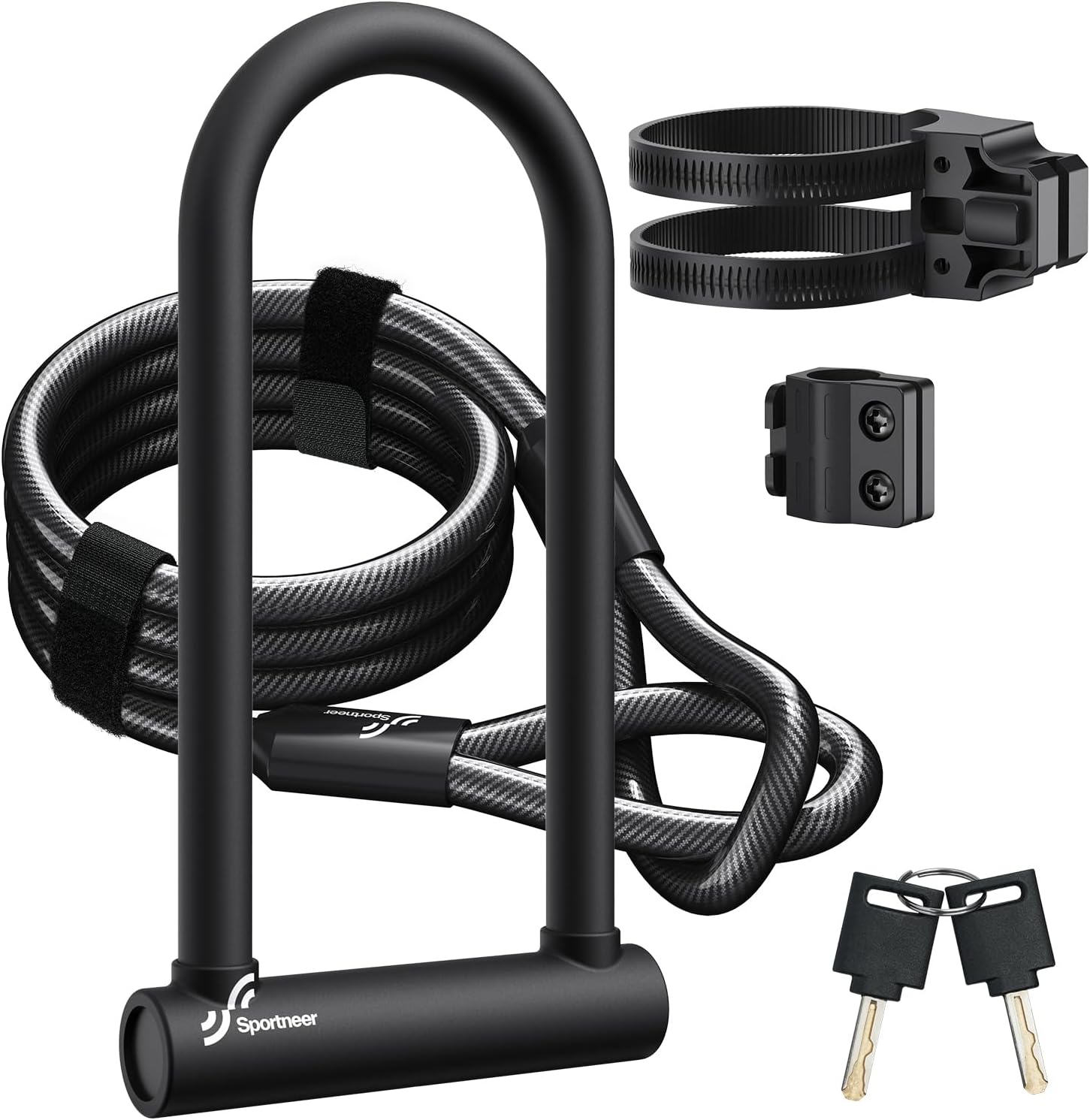 Sportneer Bike Lock 18mm Heavy Duty U-Lock