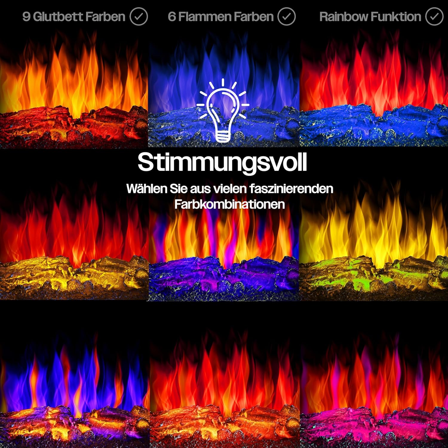 Thumbnail 5 de KESSER Elektrokamin Panorama 900/1800W