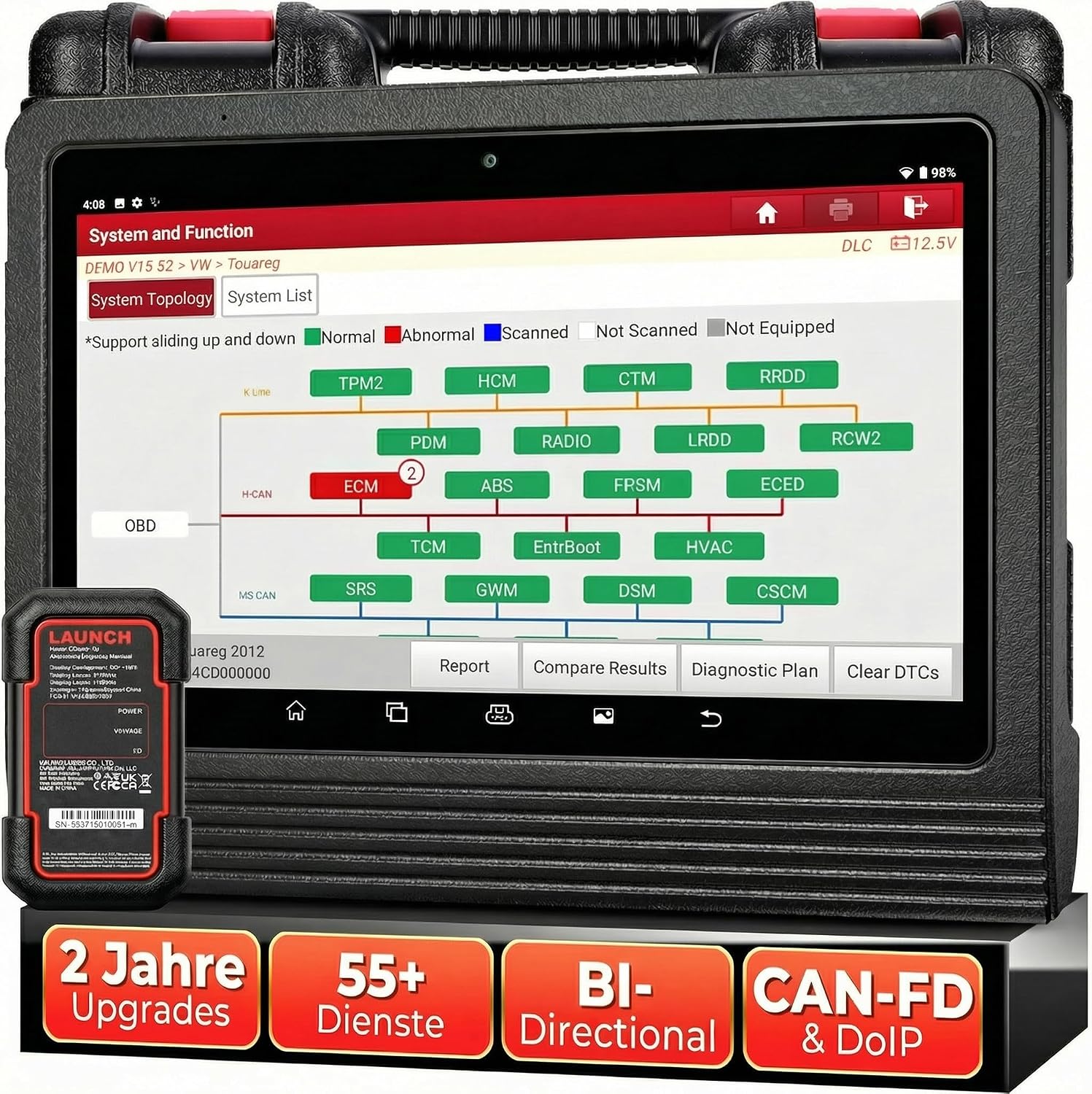 Detalle de LAUNCH X431 V+ PRO 5.0 (LAUNCH X431 V+ 5.0) OBD2 Diagnosegerät mit ECU-Codierung und 55+ Wartungsservices