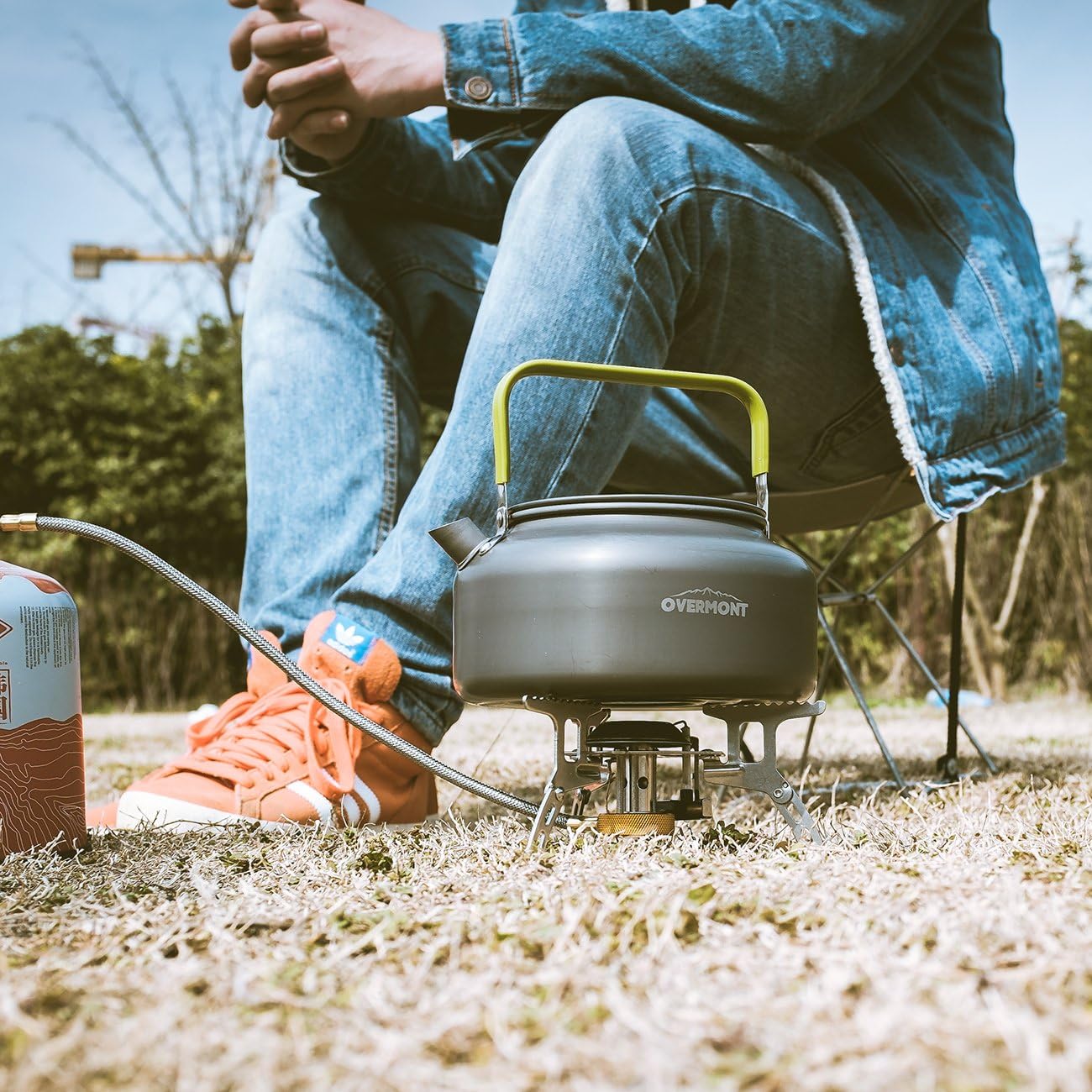 Thumbnail 4 de OVERMONT 1.2L Ultralight Camping Kettle Cookware Set