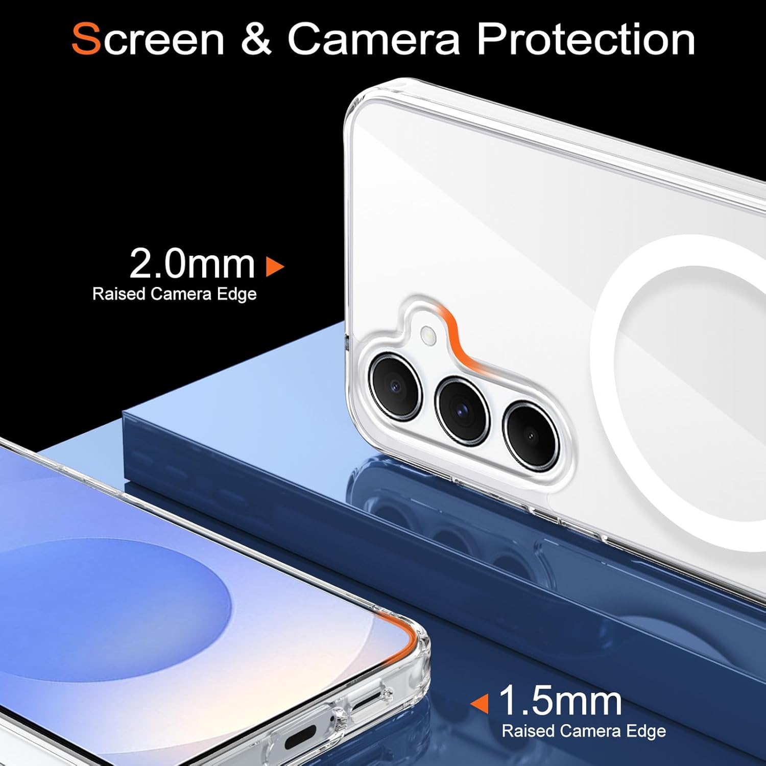 Thumbnail 5 de XTCASE Cover Magnetica per Samsung Galaxy S25 5G con supporto regolabile e trasparente
